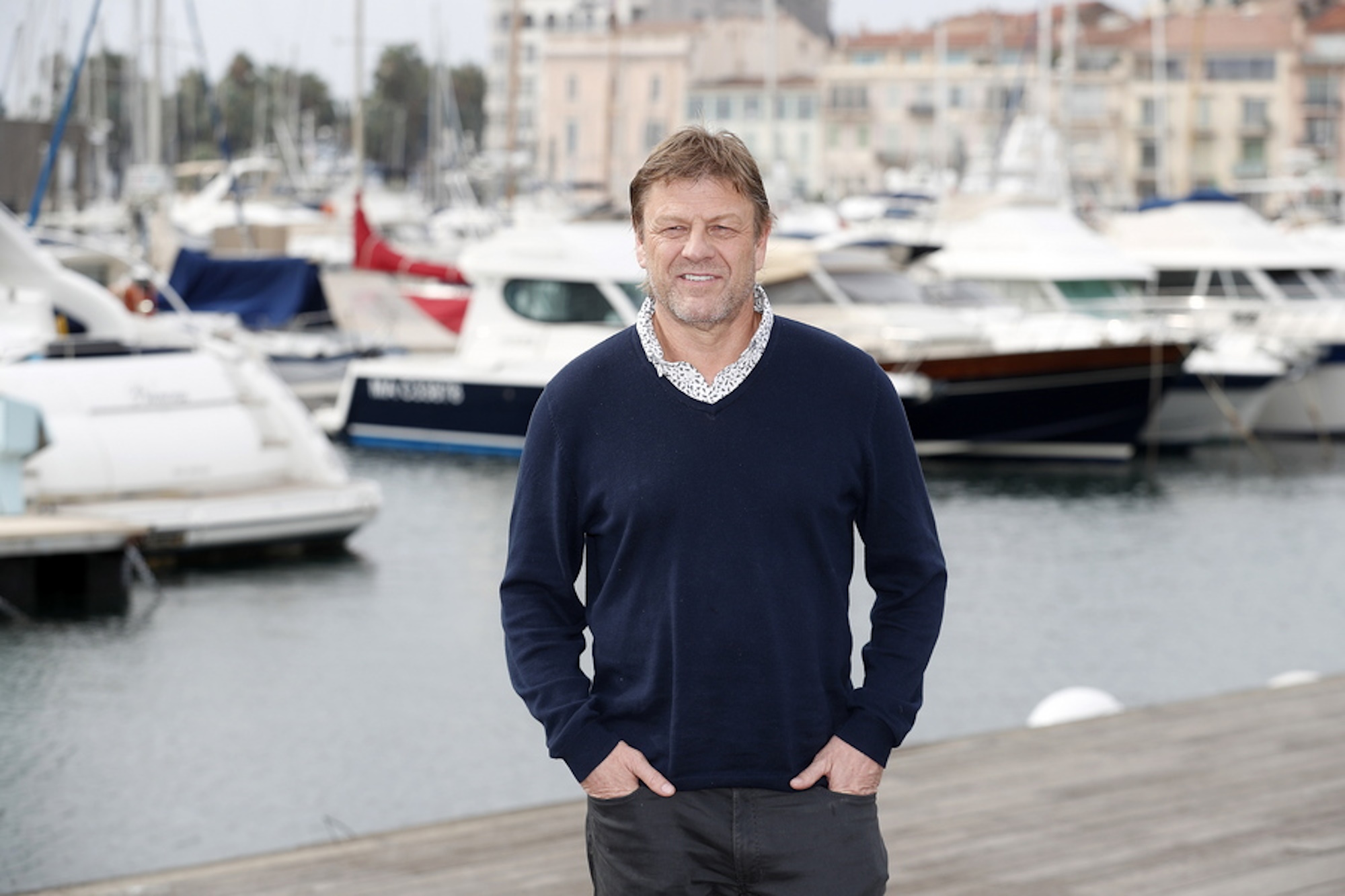 epa07095624 British actor Sean Bean poses during a photocall for the TV series 'Curfew' at the annual MIPCOM - The World's Entertainment Content Market in Cannes, France, 15 October 2018. The media event runs from 15 to 18 October.  EPA