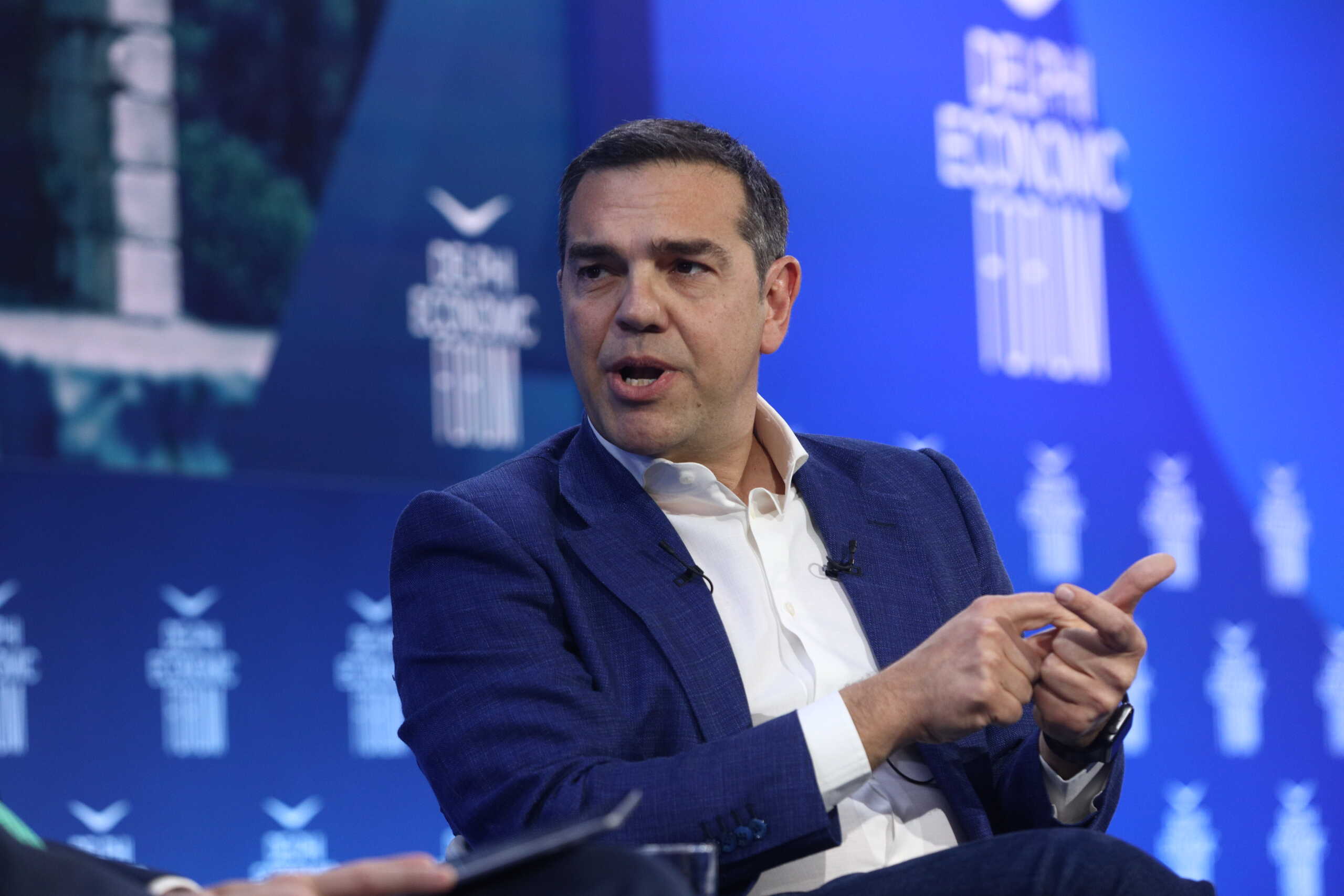 Στιγμιότυπο από την δεύτερη ημέρα εργασιών του 9ου Οικονομικού Φόρουμ των Δελφών, Πέμπτη 11 Απριλίου 2024. 
(ΓΙΑΝΝΗΣ ΠΑΝΑΓΟΠΟΥΛΟΣ