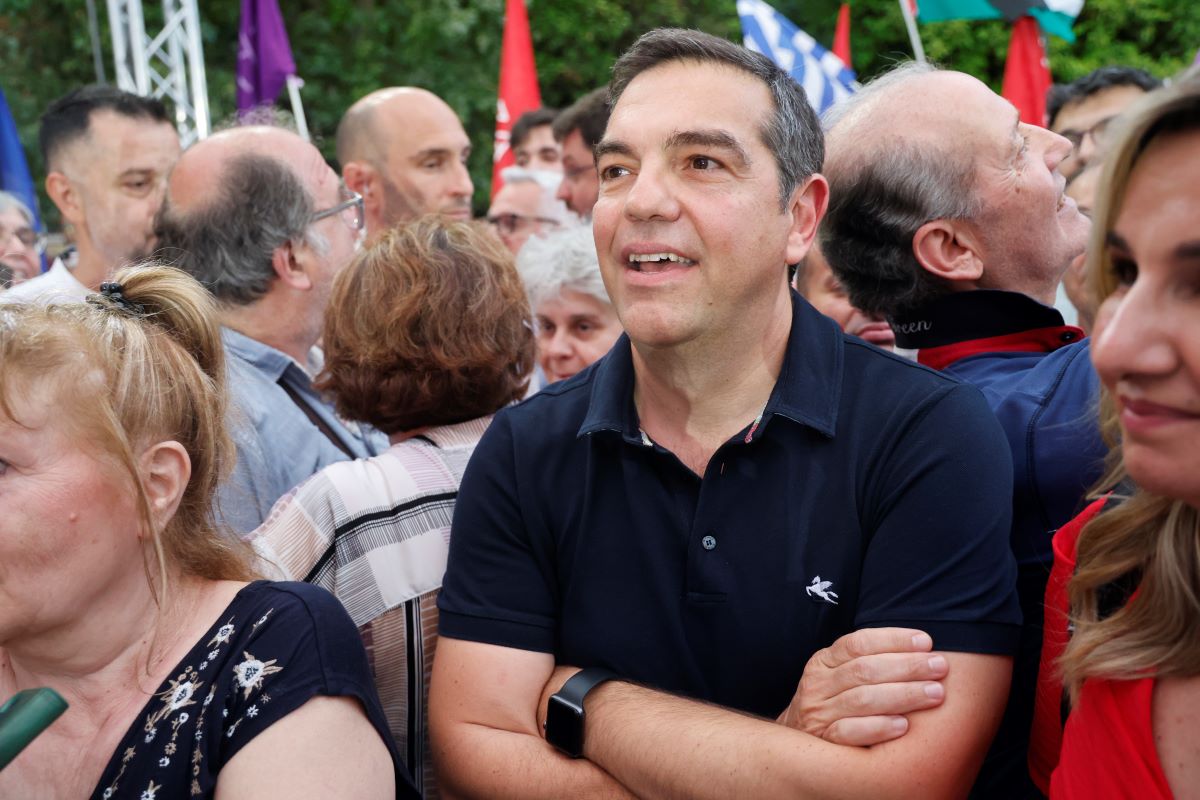 ΣΥΡΙΖΑ: Ο Αλέξης Τσίπρας στην κεντρική ομιλία του Στέφανου Κασσελάκη στην Αθήνα για τις ευρωεκλογές