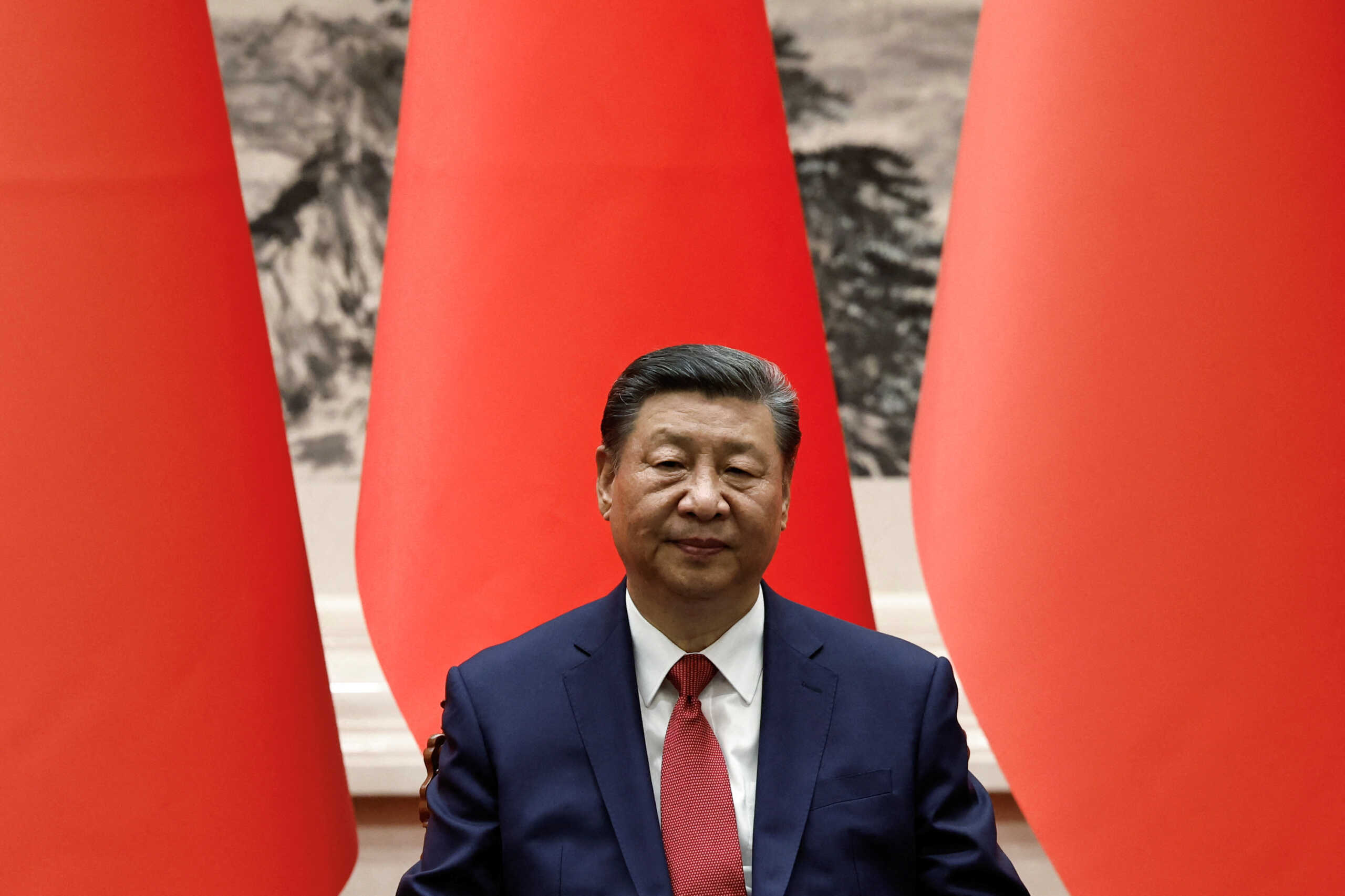 Chinese President Xi Jinping attends a signing ceremony with Bahrain's King Hamad bin Isa Al Khalifa (not pictured) at the Great Hall of the People in Beijing, China May 31, 2024. REUTERS