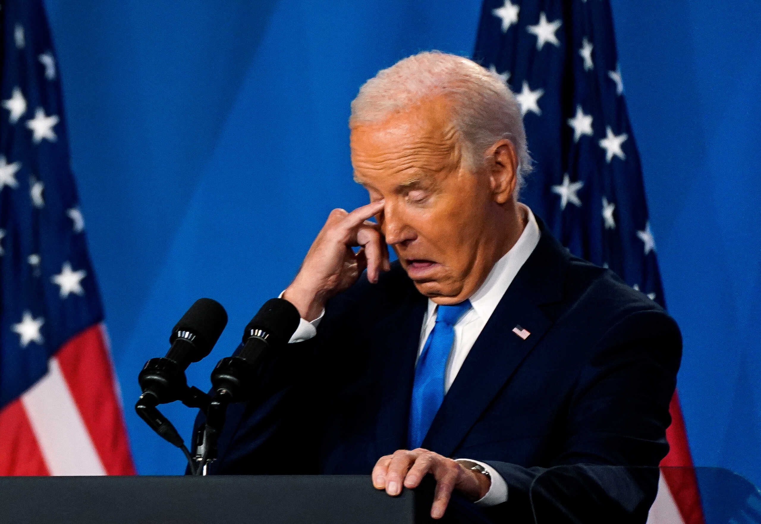 U.S. President Joe Biden holds a press conference during NATO's 75th anniversary summit, in Washington, U.S., July 11, 2024. REUTERS