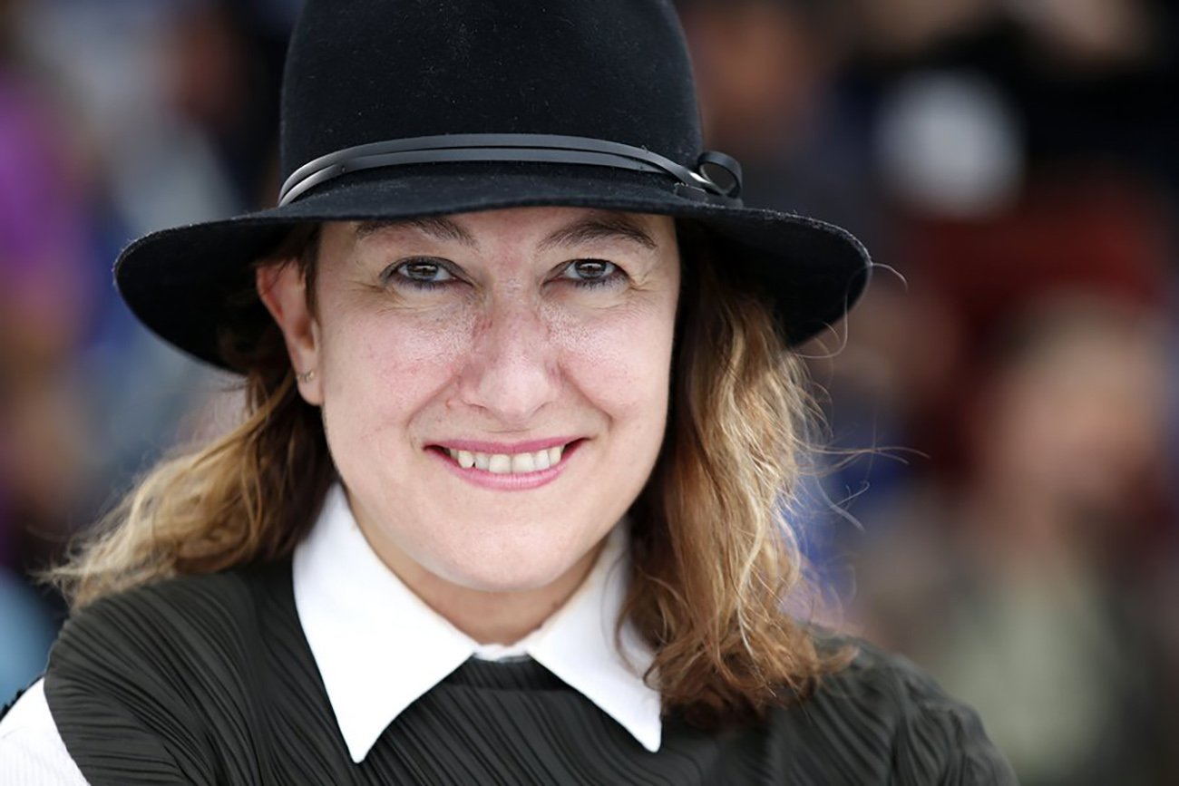 epa05990944 Greek producer Athina Rachel Tsangari
 poses during the jury photocall of the Cinefondation during the 70th annual Cannes Film Festival, in Cannes, France, 26 May 2017.  EPA