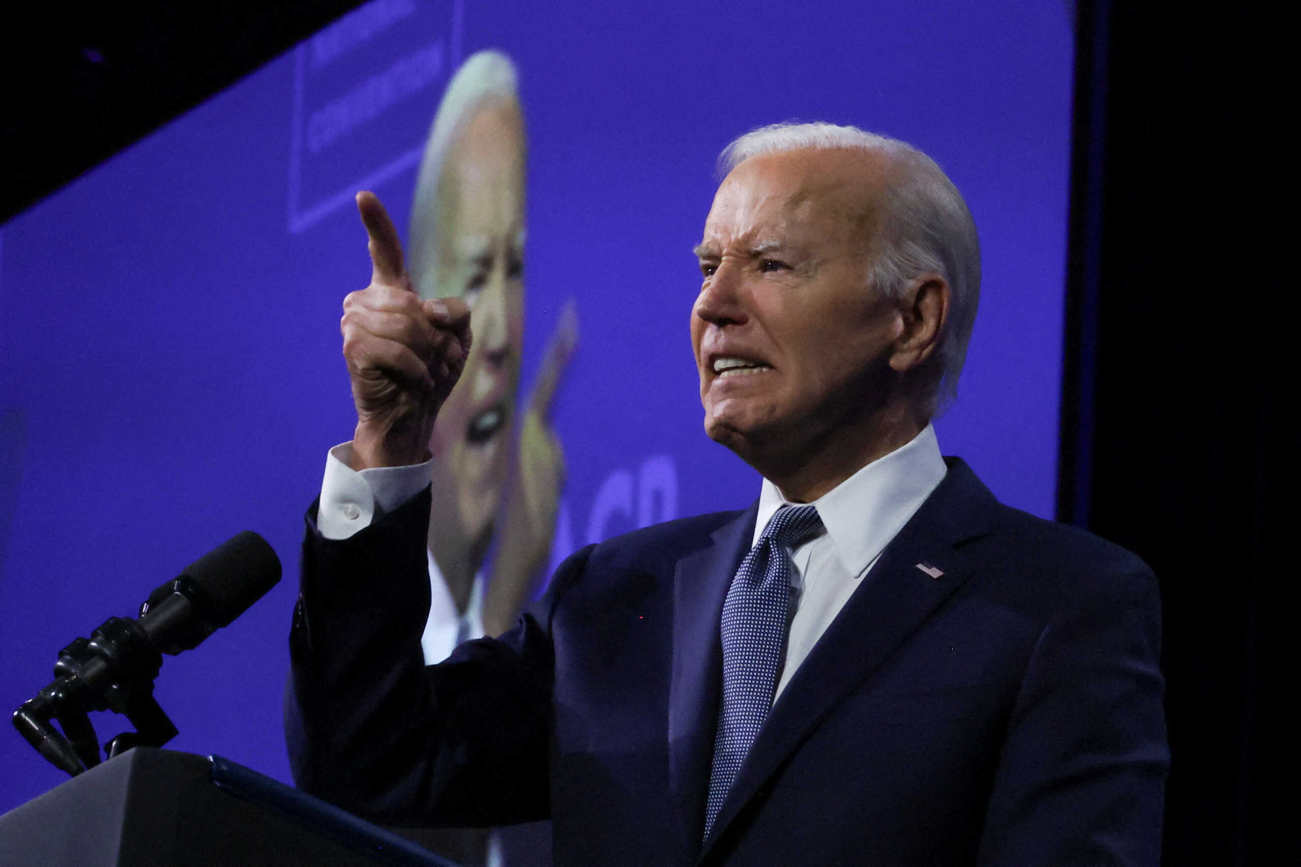 FILE PHOTO: U.S. President Joe Biden speaks at the 115th NAACP National Convention in Las Vegas, Nevada, U.S., July 16, 2024. REUTERS