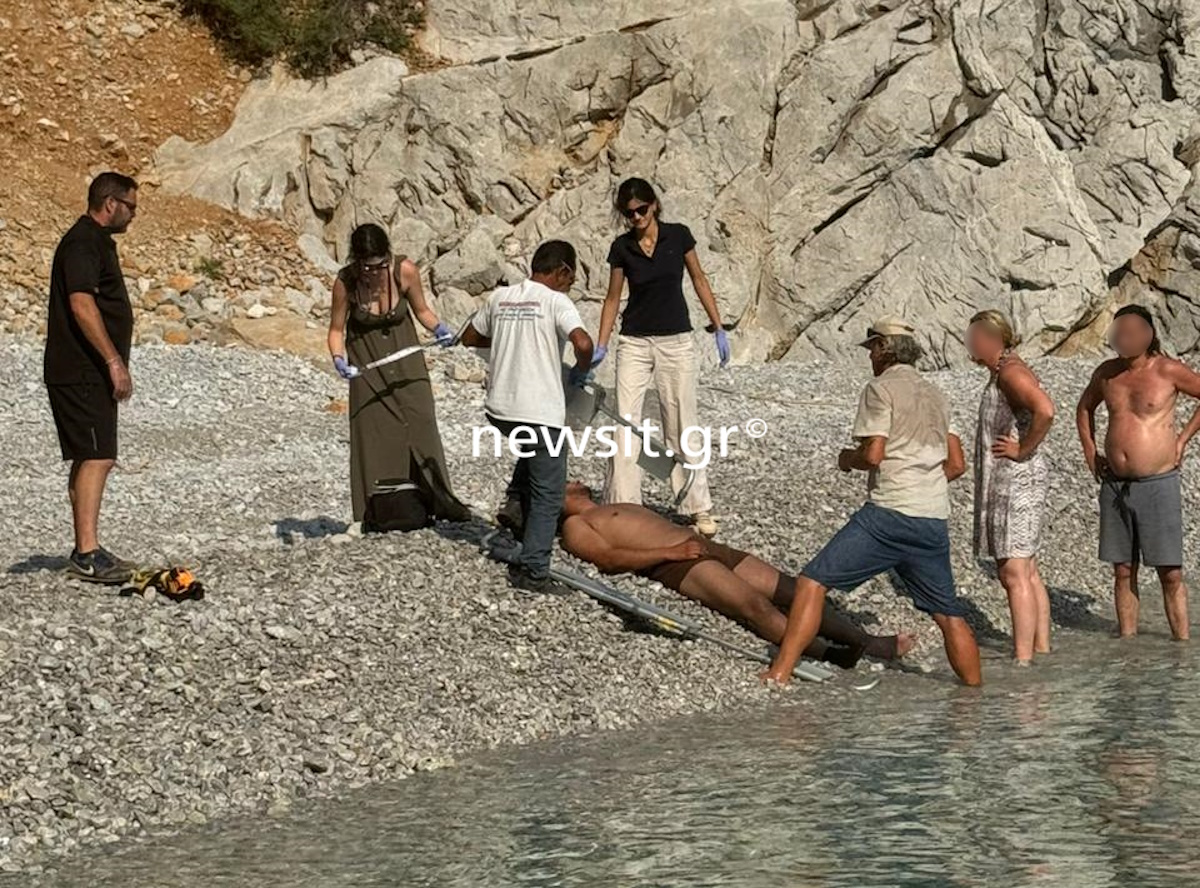 Σύμη: Λεπτό προς λεπτό η διάσωση μετανάστη σε παραλία – Τον βρήκαν δίπλα σε ένα σωσίβιο