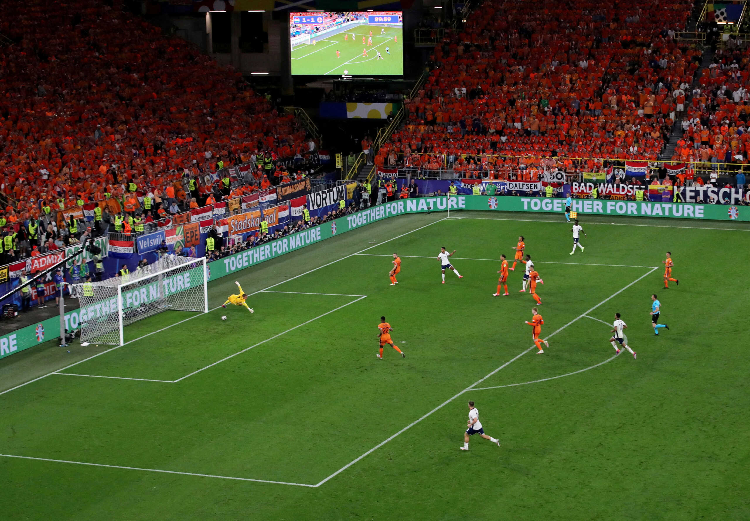 Soccer Football - Euro 2024 - Semi Final - Netherlands v England - Dortmund BVB Stadion, Dortmund, Germany - July 10, 2024  England's Ollie Watkins scores their second goal REUTERS