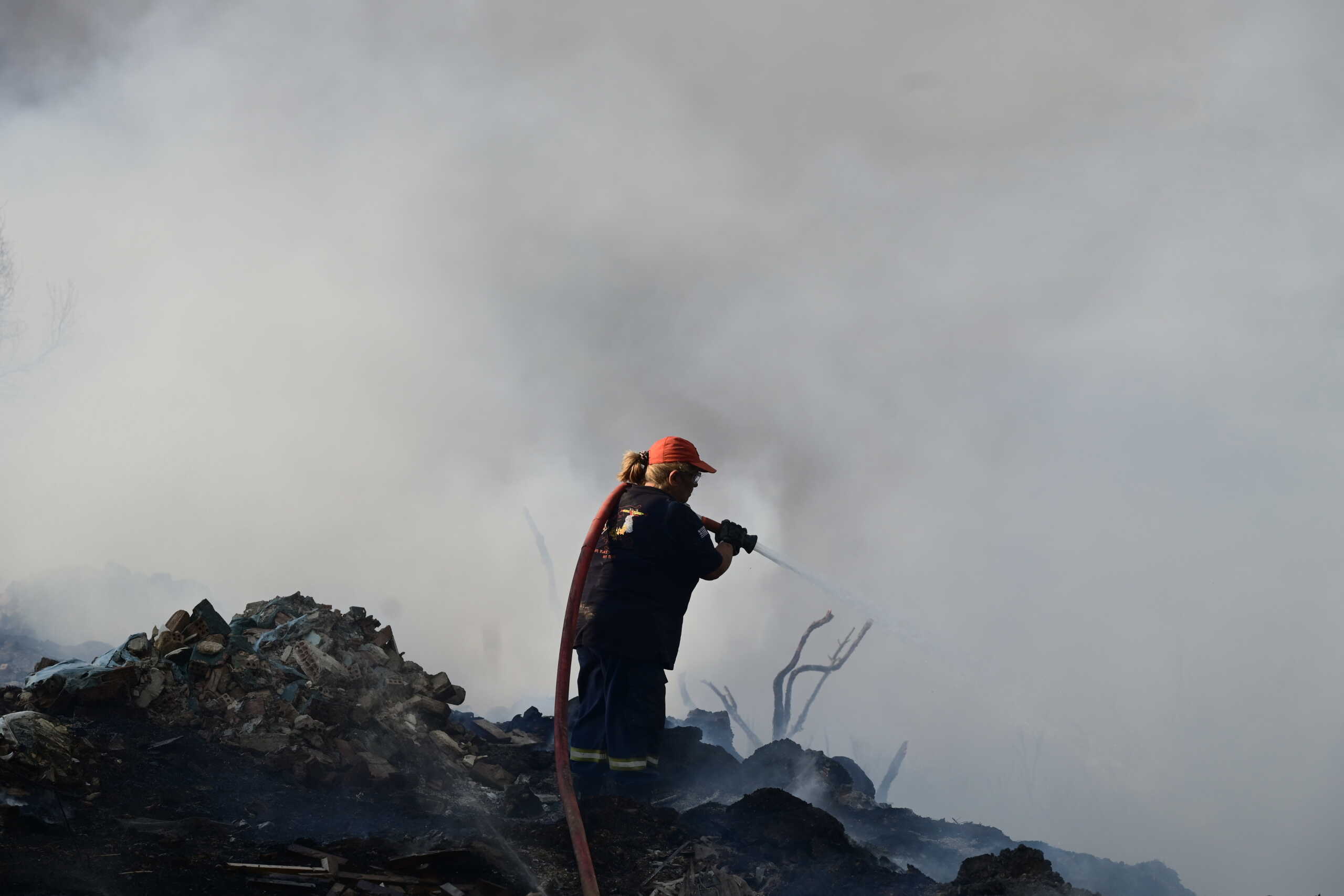 Για 2η ημέρα συνεχίζεται η μάχη με τις φλόγες, στο μεγάλο πύρινο μέτωπο της Εύβοιας, που ξέσπασε εχθές το μεσημέρι στην περιοχή ανάμεσα στα χωριά Πετριά και Κριεζά, Τρίτη 20 Ιουλίου 2024 (ΜΙΧΑΛΗΣ ΚΑΡΑΓΙΑΝΝΗΣ