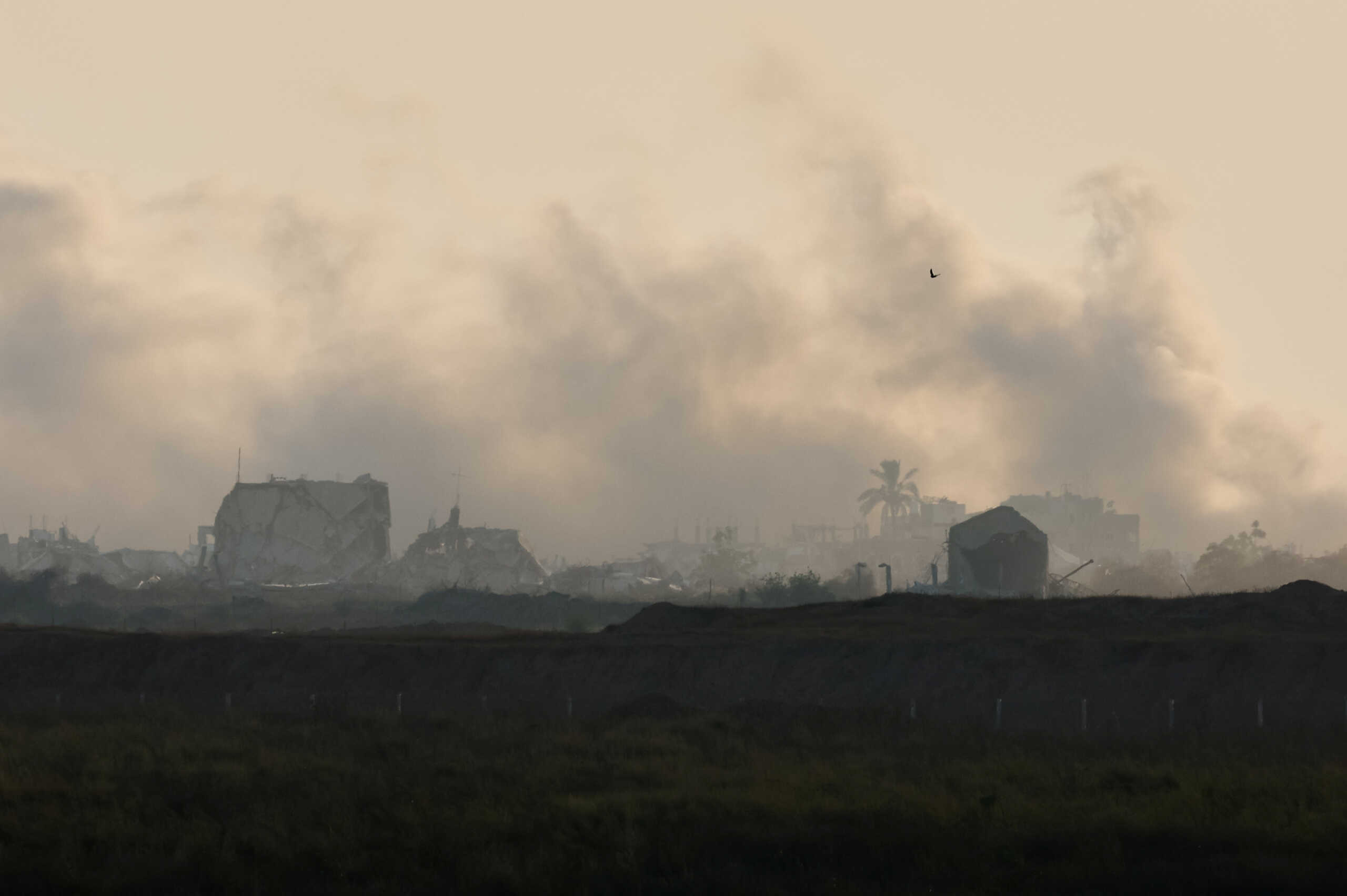 Smoke rises over Gaza following an explosion, amid the conflict between Israel and Hamas, as seen from Israel, July 25, 2024. REUTERS