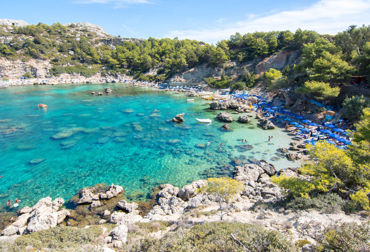 Anthony Quinn Bay on Rhodes island, Greece
