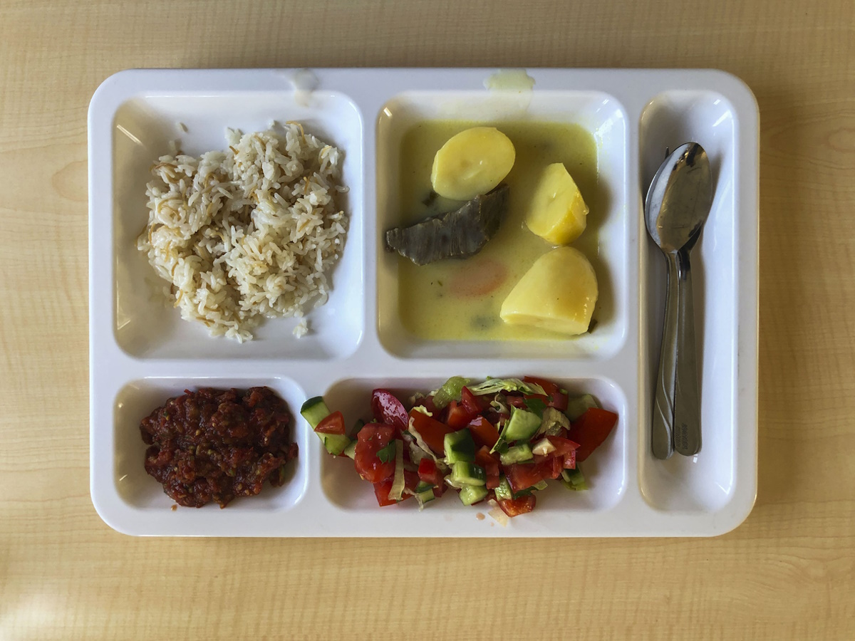 Tabldot food menu in the refectory