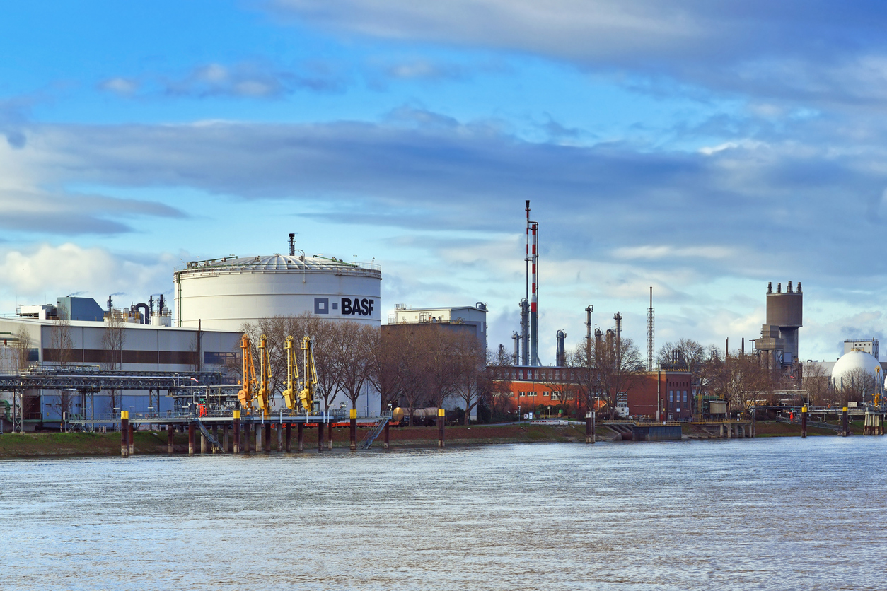 Ludwigshafen, Germany - January 2022: BASF SE, a German multinational chemical company and largest chemical producer in the world