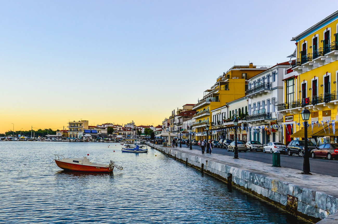 The city of Gytheio is located in Greece. It is a very beautiful city for holidays all year round, with an excellent climate, Gytheio city, Peloponisos, Greece, 10-1-2019