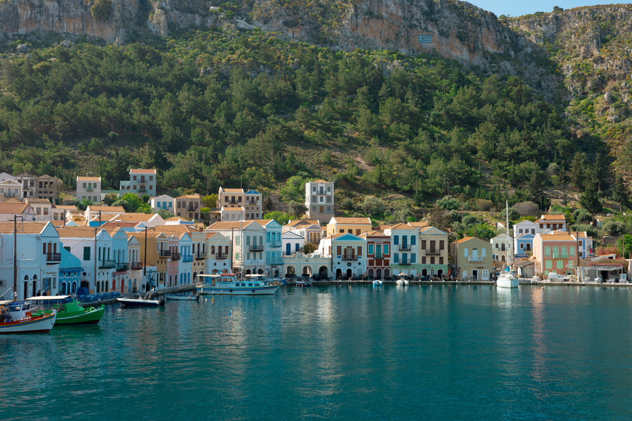 Turkey, Kas - April 1, 2024: beautiful view of the island on Kastellorizo.