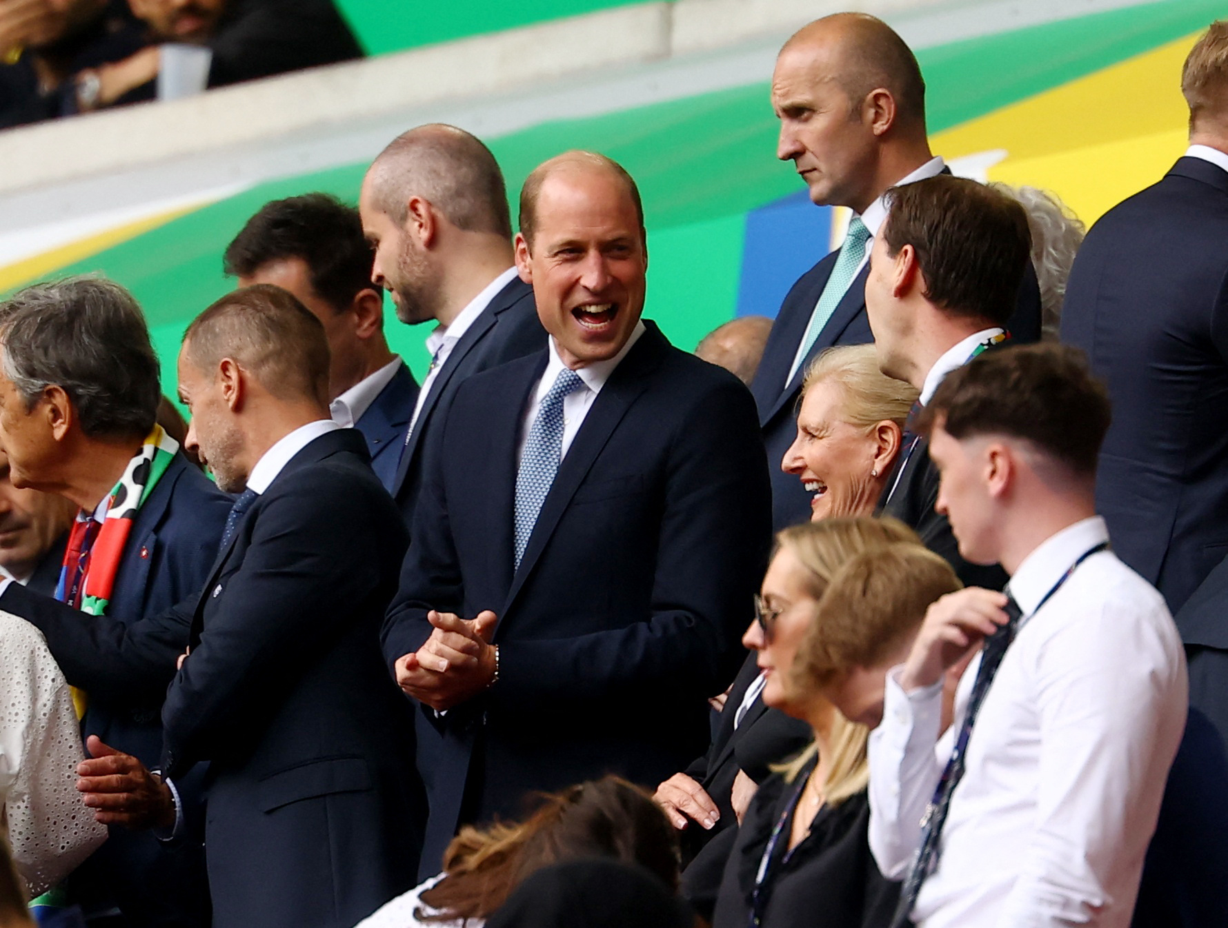Soccer Football - Euro 2024 - Quarter Final - England v Switzerland - Dusseldorf Arena, Dusseldorf, Germany - July 6, 2024 Britain's Prince William is seen inside the stadium before the match REUTERS