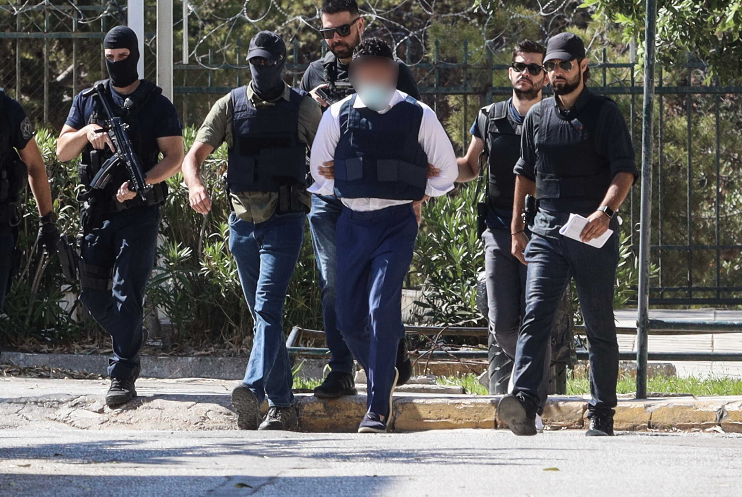 Απολογία στον εισαγγελέα του 44χρονου που συνελήφθη για την δολοφονία στο Νέο Ψυχικό του 54χρονου τοπογράφου, Κυριακή 7 Ιουλίου 2024. 
(ΓΙΑΝΝΗΣ ΠΑΝΑΓΟΠΟΥΛΟΣ
