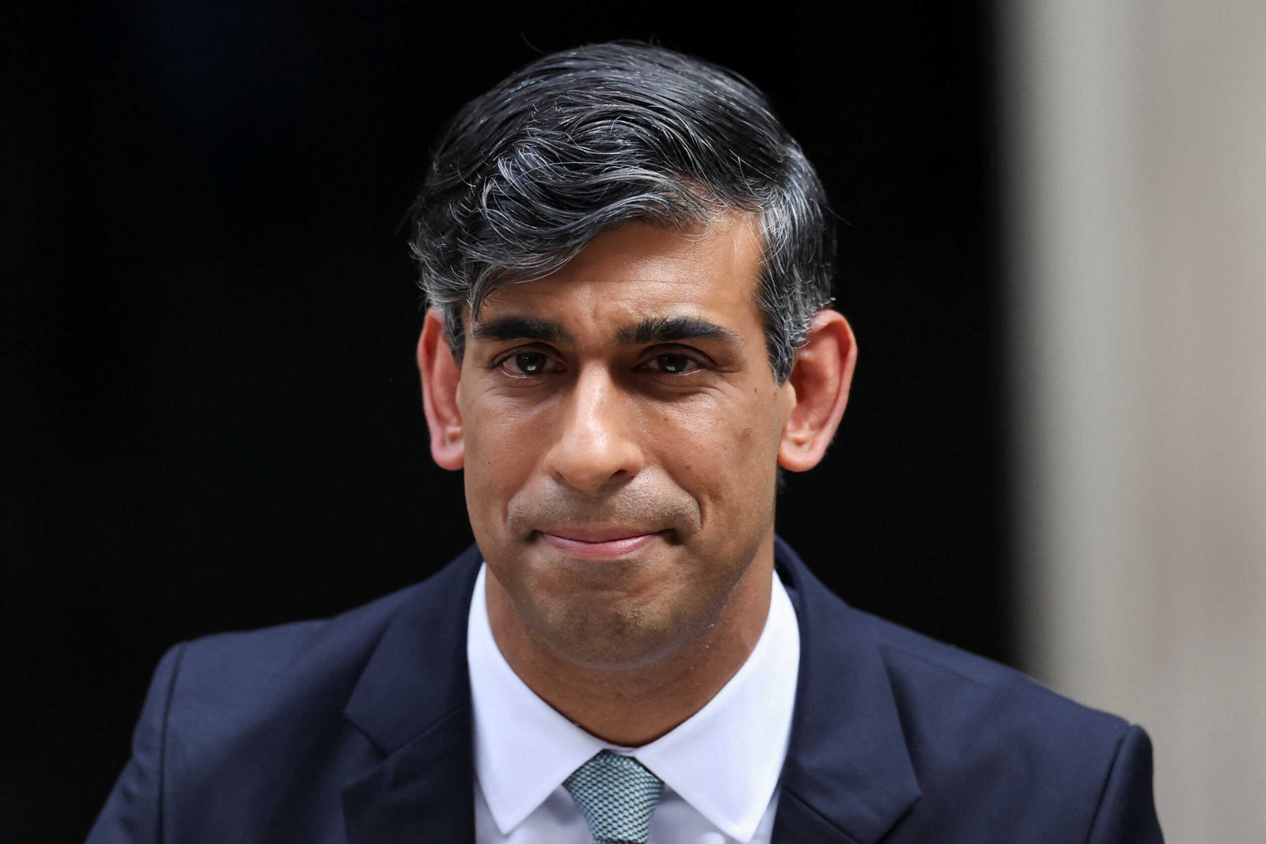 Outgoing British Prime Minister Rishi Sunak looks on as he speaks at Number 10 Downing Street, following the results of the elections, in London, Britain, July 5, 2024. REUTERS