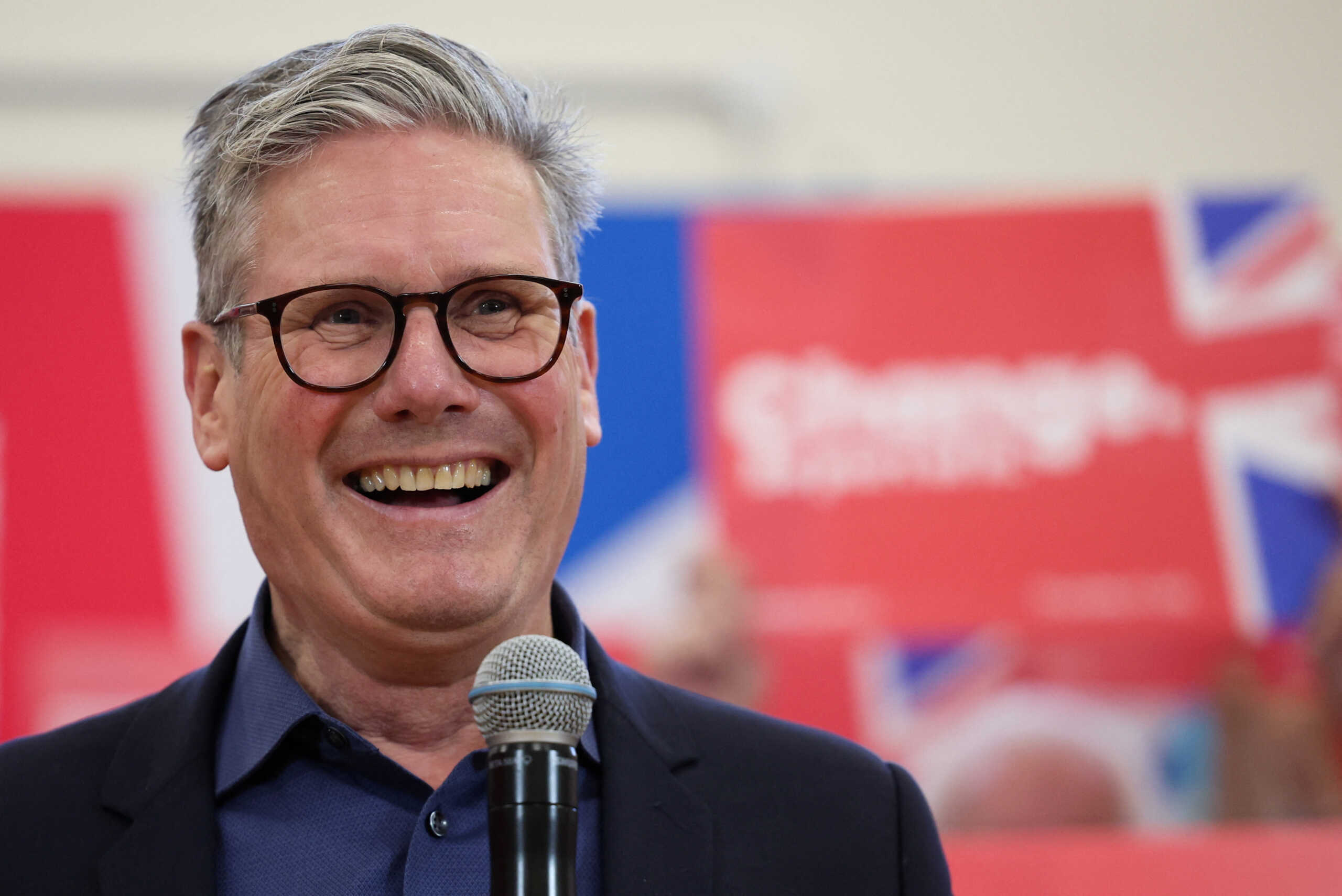 British opposition Labour Party leader Keir Starmer speaks at a Labour general election campaign event, in Redditch, Britain July 3, 2024. REUTERS