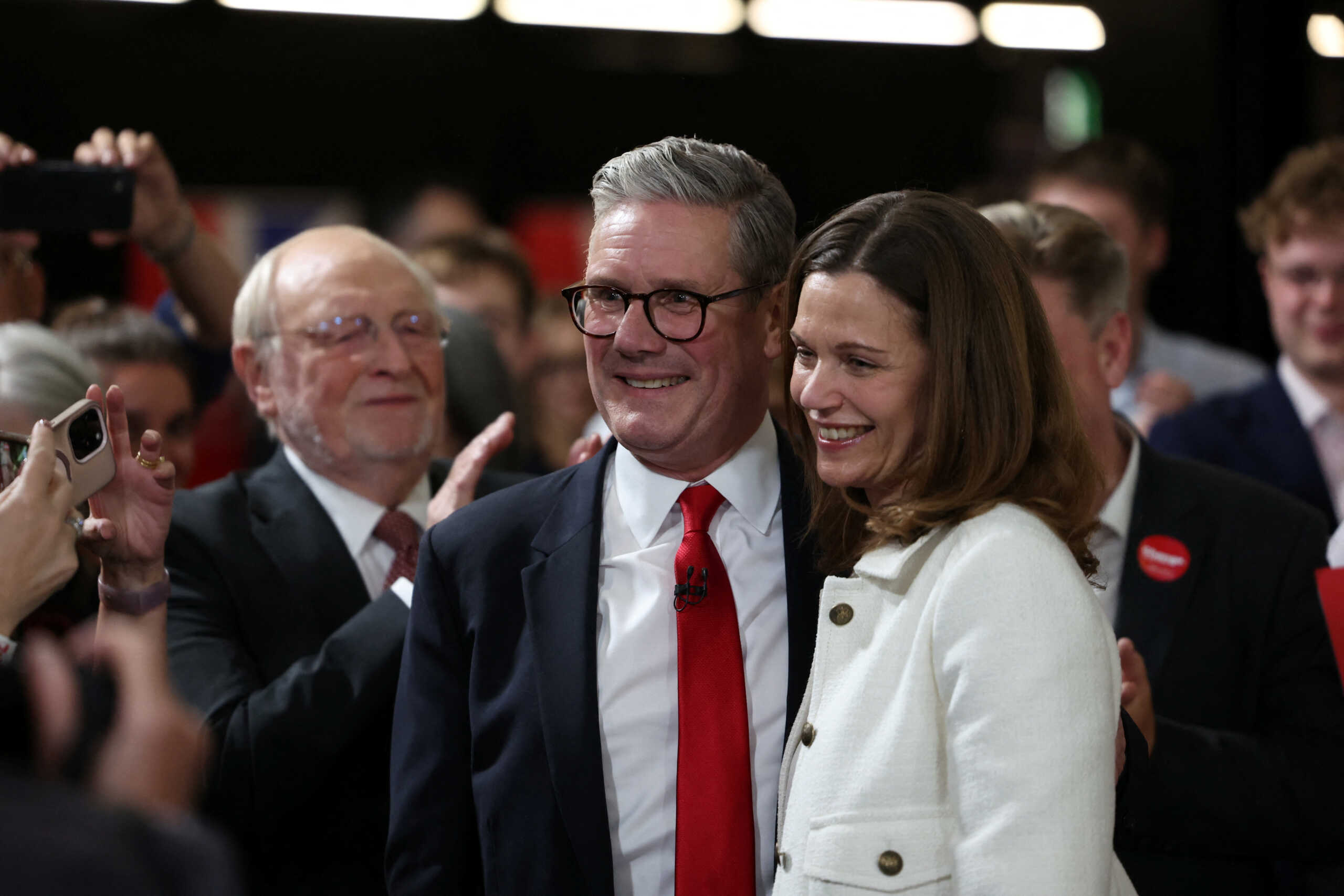 Keir Starmer, leader of Britain's Labour Party and his wife Victoria Starmer attend a reception to celebrate Starmer's win in the election, at Tate Modern, in London, Britain, July 5, 2024. REUTERS