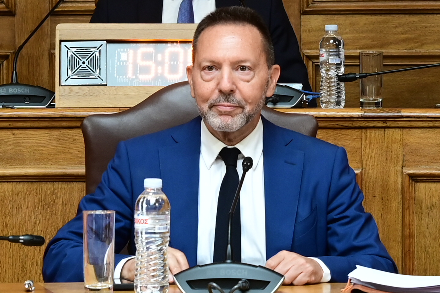 Συνέχιση της επεξεργασίας και εξέτασης του σχεδίου νόμου του Υπουργείου Εθνικής Οικονομίας και Οικονομικών "Κύρωση της από 18.7.24 Σύμβασης Συγχώνευσης και Επένδυσης μεταξύ του Ταμείου Χρηματοπιστωτικής Σταθερότητας και της εταιρείας περιορισμένης ευθύνης με την επωνυμία "THRIVEST HOLDING LTD", Τετάρτη 24 Ιουλίου 2024. 
(ΜΙΧΑΛΗΣ ΚΑΡΑΓΙΑΝΝΗΣ