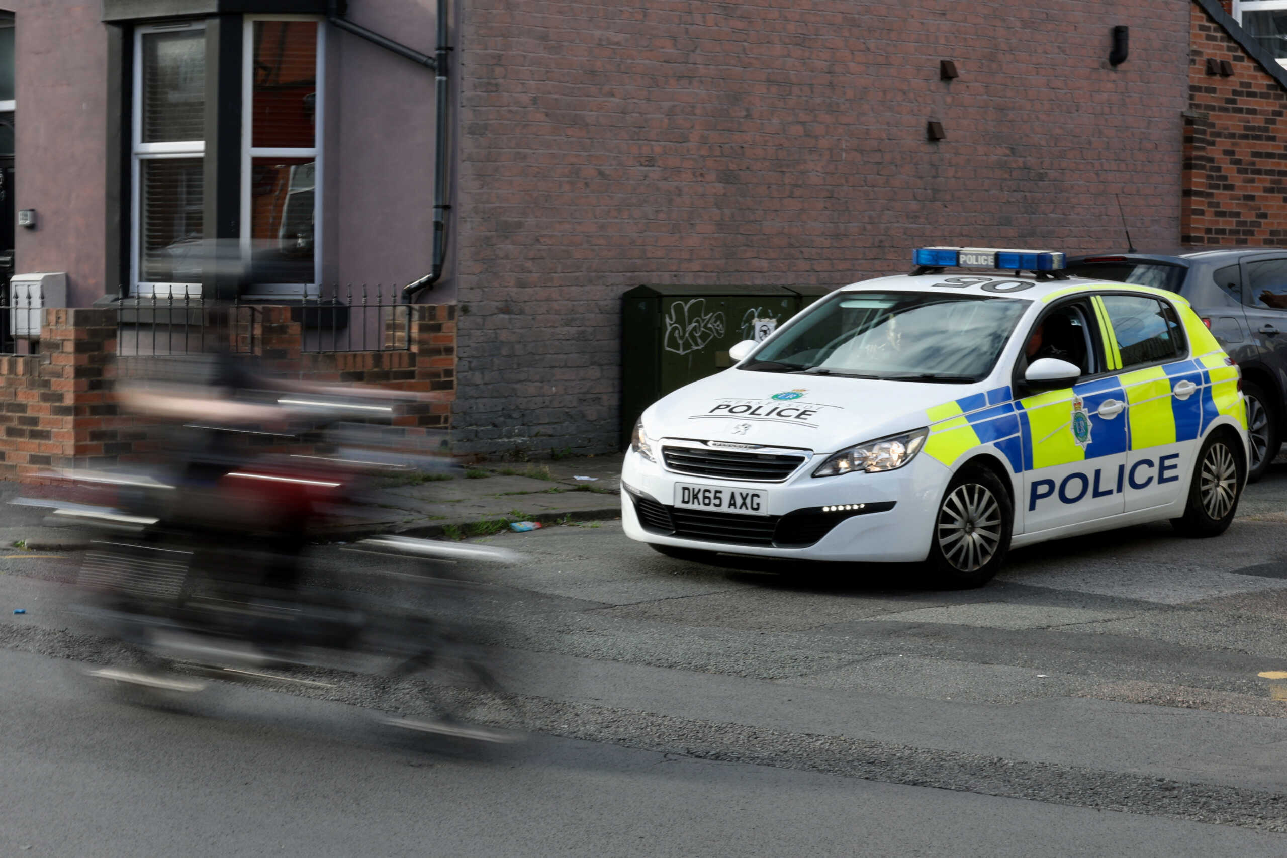 Police officers patrol, amid rioting across the country in which mosques and Muslims have been targets, in Liverpool, Britain August 6, 2024. REUTERS