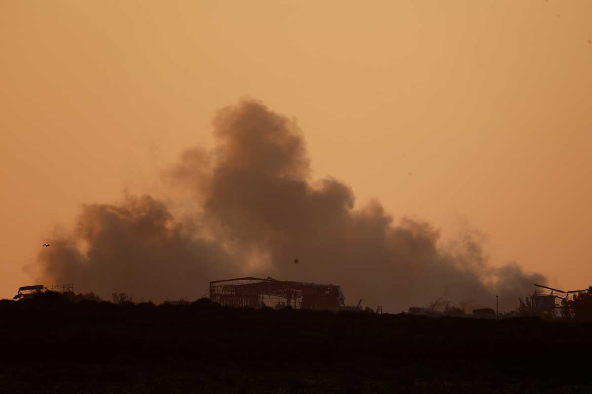 An explosion in Gaza is seen from the Israel-Gaza border, amid the conflict between Israel and Hamas, July 30, 2024. REUTERS