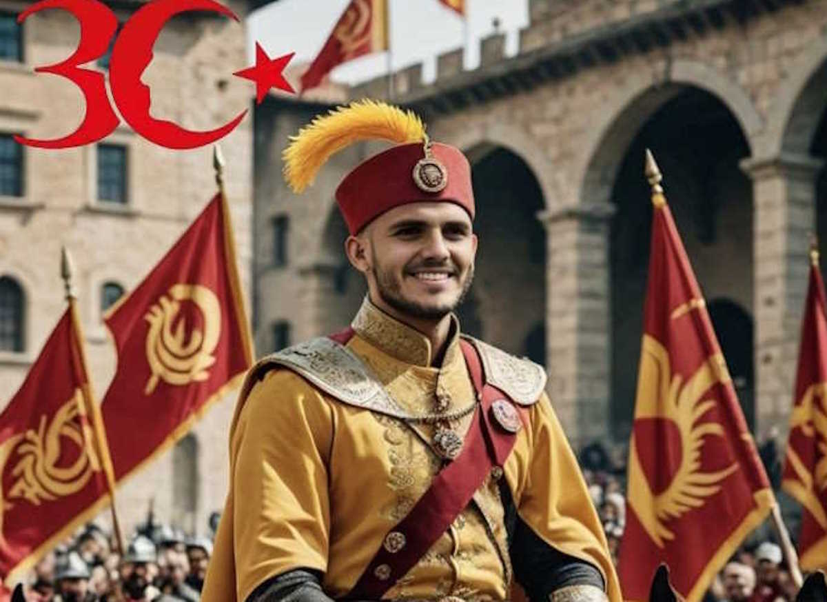 Ο Μάουρο Ικάρντι «ντύθηκε» Κεμάλ για την «Ημέρα της Νίκης» στην Τουρκία