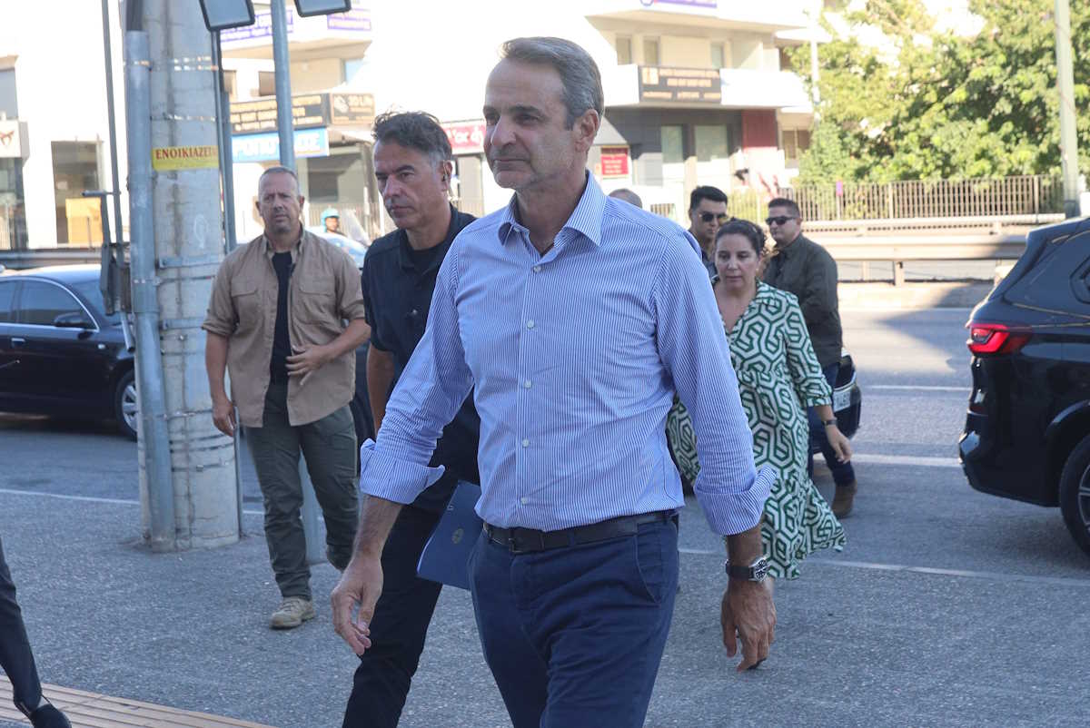 Ο Πρωθυπουργός Κυριάκος Μητσοτάκης  προεδρεύει σε σύσκεψη με τη συμμετοχή κυβερνητικού κλιμακίου στο Υπουργείο Κλιματικής Κρίσης και Πολιτικής Προστασίας. Τρίτη 13 Αυγούστου 2024   (ΓΙΑΝΝΗΣ ΠΑΝΑΓΟΠΟΥΛΟΣ