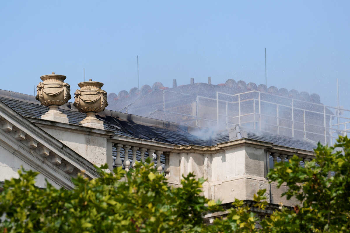 A view shows the damage from a fire at Somerset House in London, Britain August 17, 2024. REUTERS