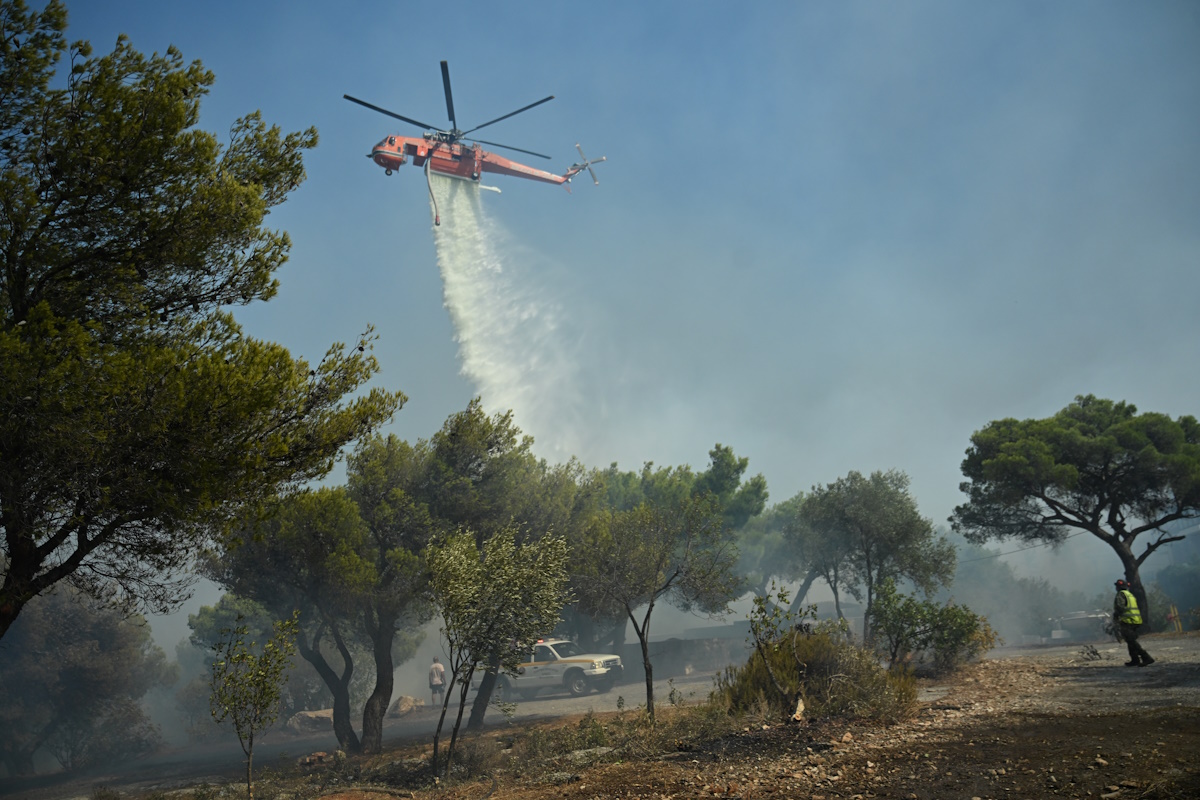 Πυρκαγιά στη Βορειοανατολική Αττική. Δευτέρα 12 Αυγούστου 2024  (ΚΩΣΤΑΣ ΤΖΟΥΜΑΣ
