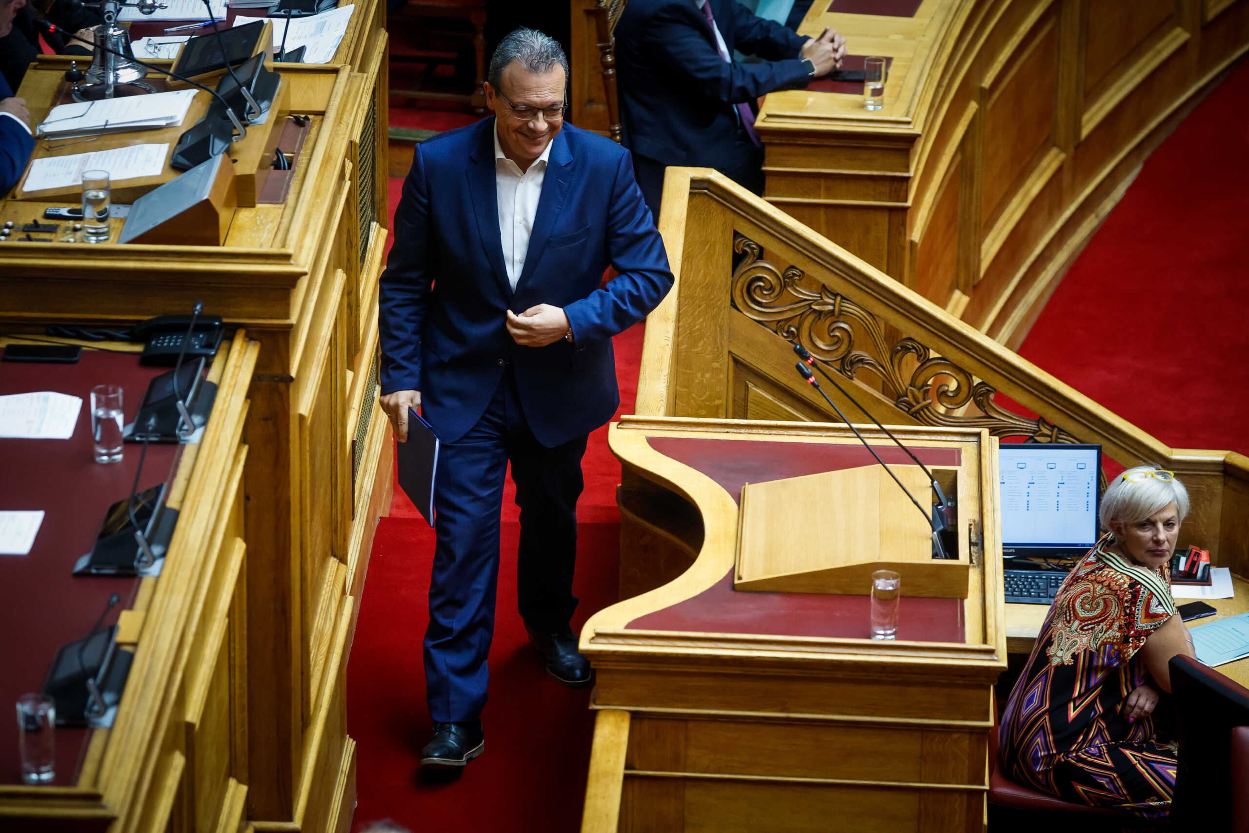 Στιγμιότυπο από την πρώτη ημέρα της συζήτησης στην Ολομέλεια της Βουλής για τις Προγραμματικές Δηλώσεις της Κυβέρνησης, Πέμπτη 6 Ιουλίου 2023.
(ΓΙΩΡΓΟΣ ΚΟΝΤΑΡΙΝΗΣ