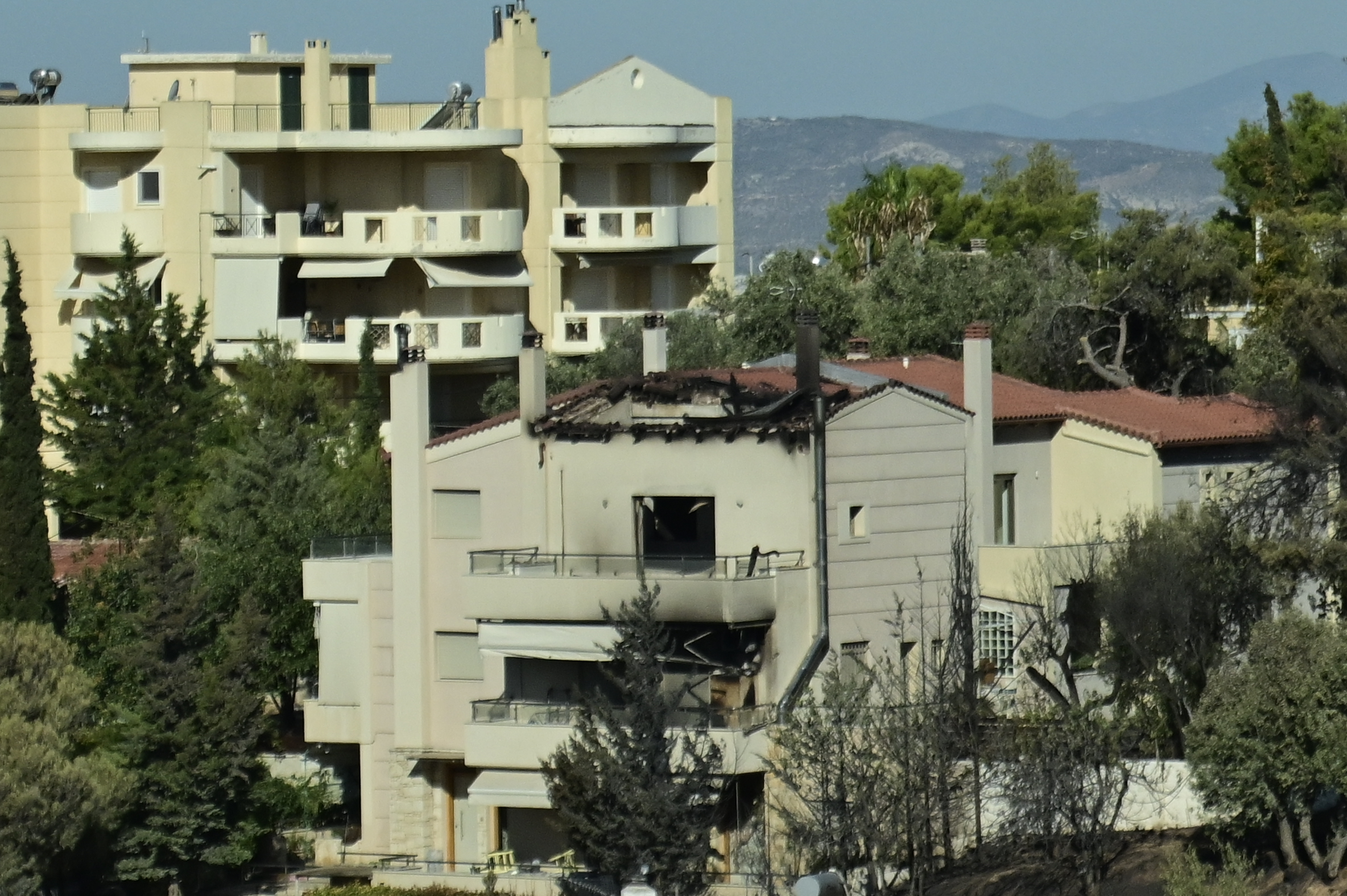 Πυρκαγιά στη Βορειοανατολική Αττική. Επόμενη ημέρα. Πάτημα Χαλανδρίου.Τρίτη 13 Αυγούστου 2024  (ΚΩΣΤΑΣ ΤΖΟΥΜΑΣ