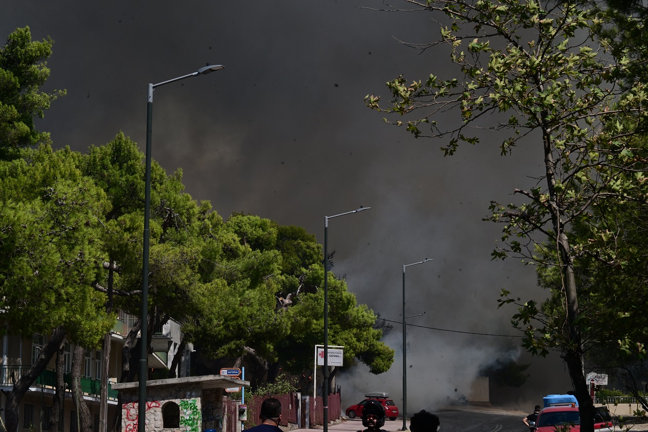 Πυρκαγιά στη Βορειοανατολική Αττική. Δευτέρα 12 Αυγούστου 2024  (ΤΑΤΙΑΝΑ ΜΠΟΛΑΡΗ