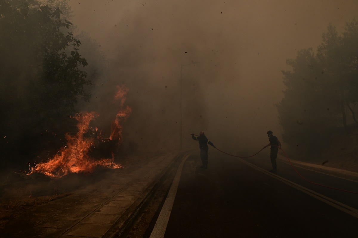 Πυρκαγιά στη Βορειοανατολική Αττική. Δευτέρα 12 Αυγούστου 2024  (ΤΑΤΙΑΝΑ ΜΠΟΛΑΡΗ