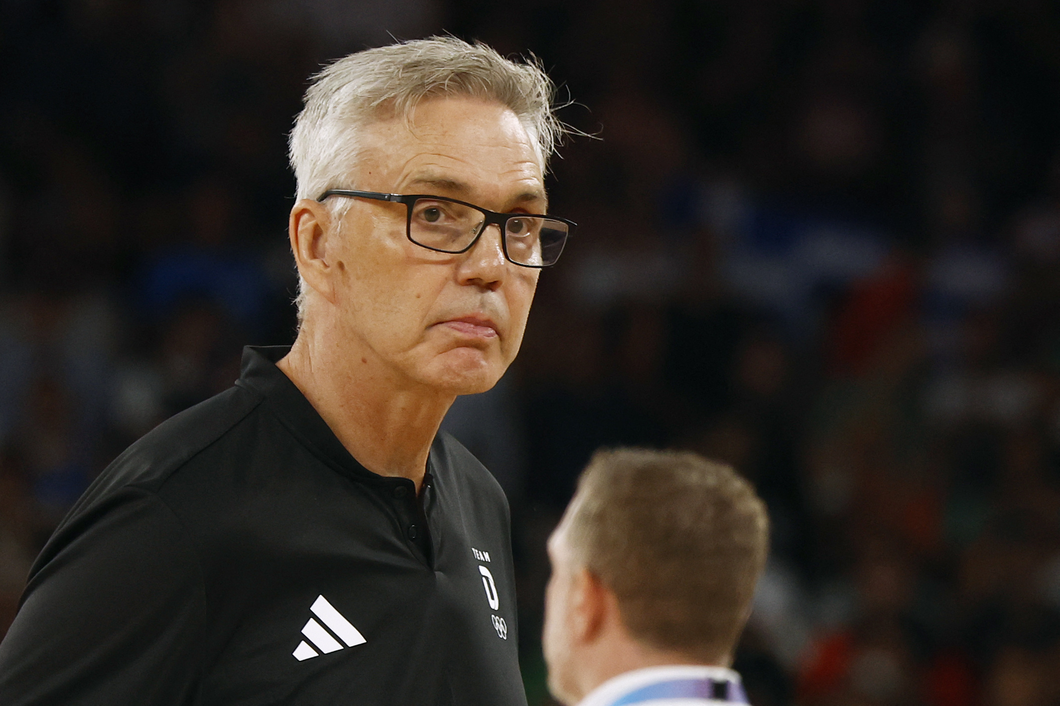 Paris 2024 Olympics - Basketball - Men's Quarterfinal- Germany vs Greece - Bercy Arena, Paris, France - August 06, 2024. Germany's coach Gordie Herbert of Finland after the match REUTERS