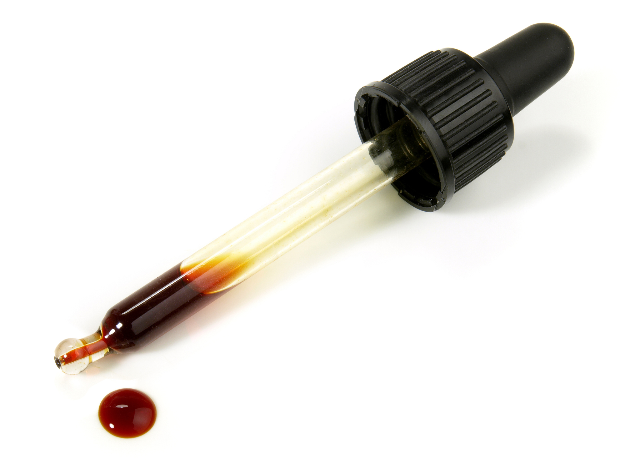 Liquid Iodine on white Background