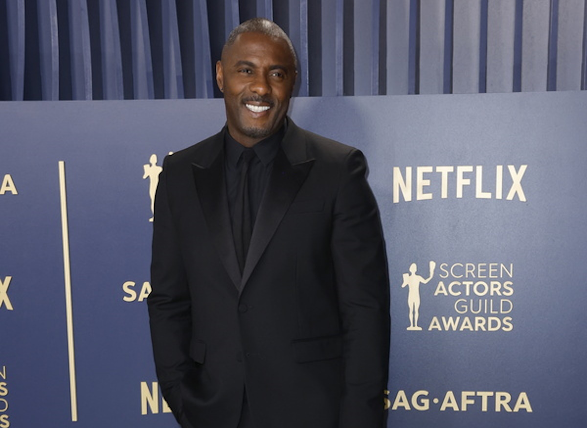 epa11181667 English actor Idris Elba attends the 30th Annual Screen Actors Guild Awards at the Shrine Auditorium & Expo Hall in Los Angeles, California, USA, 24 February 2024.  EPA