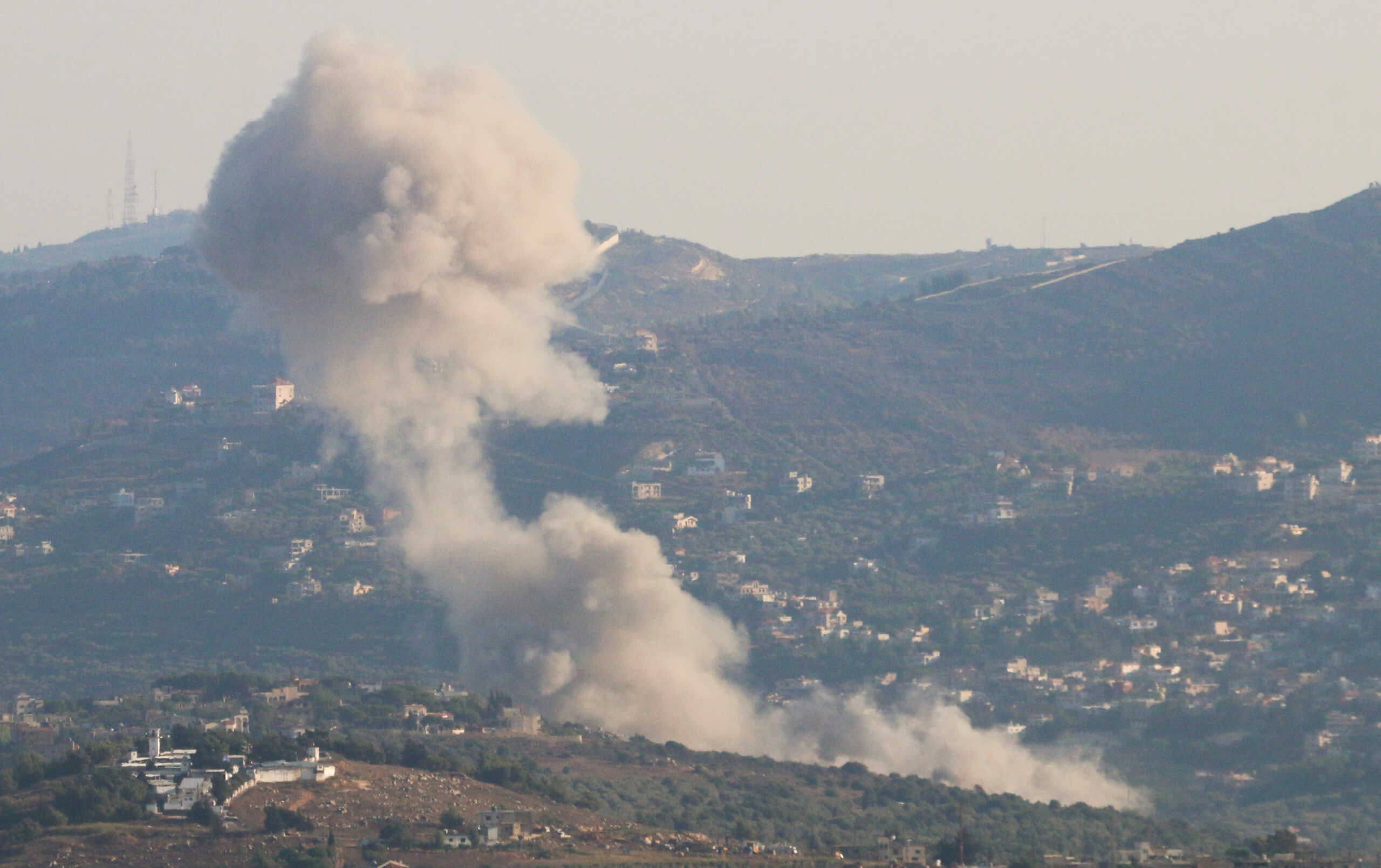 Smoke rises from Kfar Kila, amid cross-border hostilities between Hezbollah and Israeli forces, as pictured from Marjayoun, near the border with Israel, Lebanon August 6, 2024. REUTERS