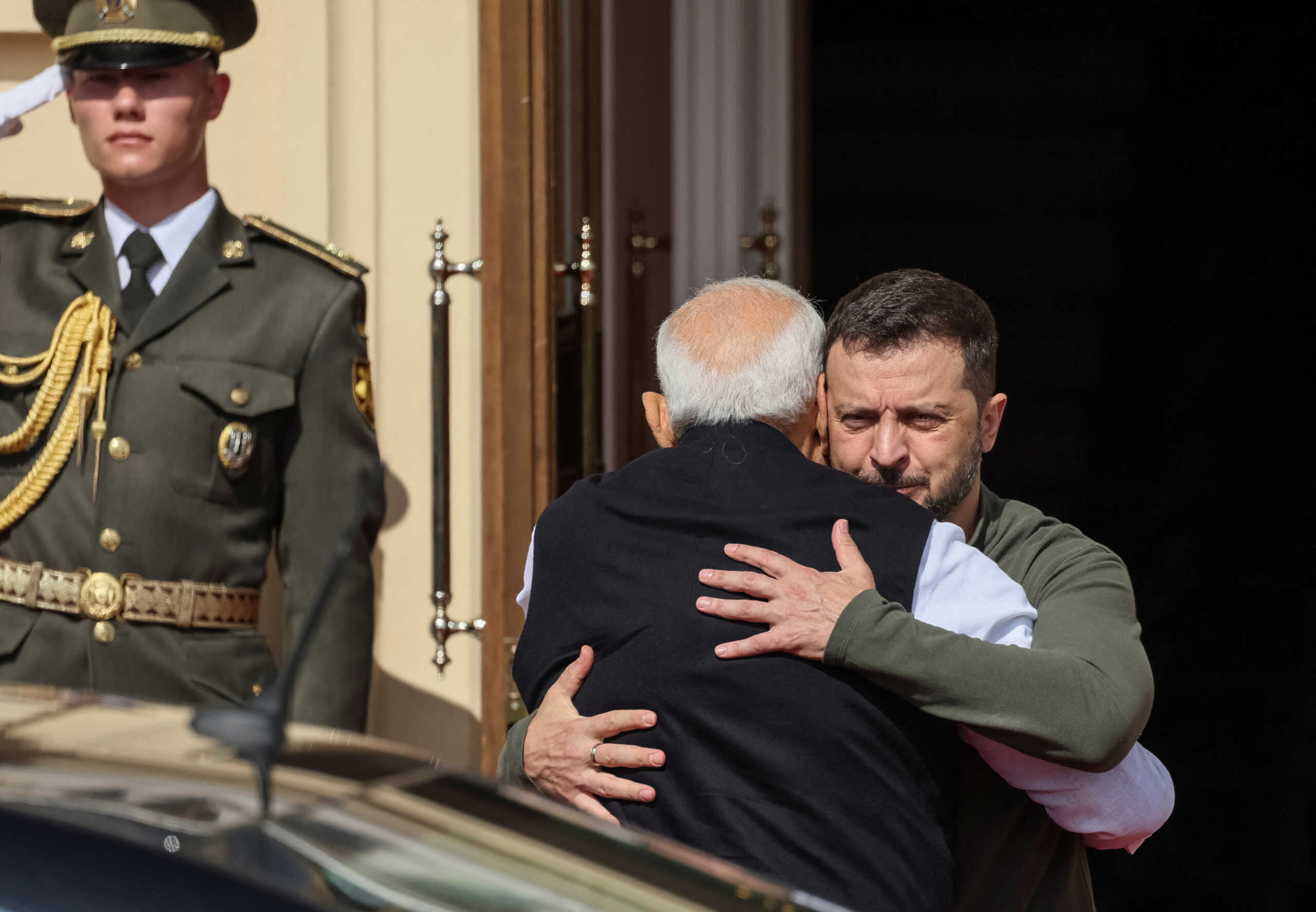 Ukraine's President Volodymyr Zelenskiy meets with Indian Prime Minister Narendra Modi, as Russia's attack on Ukraine continues, in Kyiv, Ukraine August 23, 2024. REUTERS