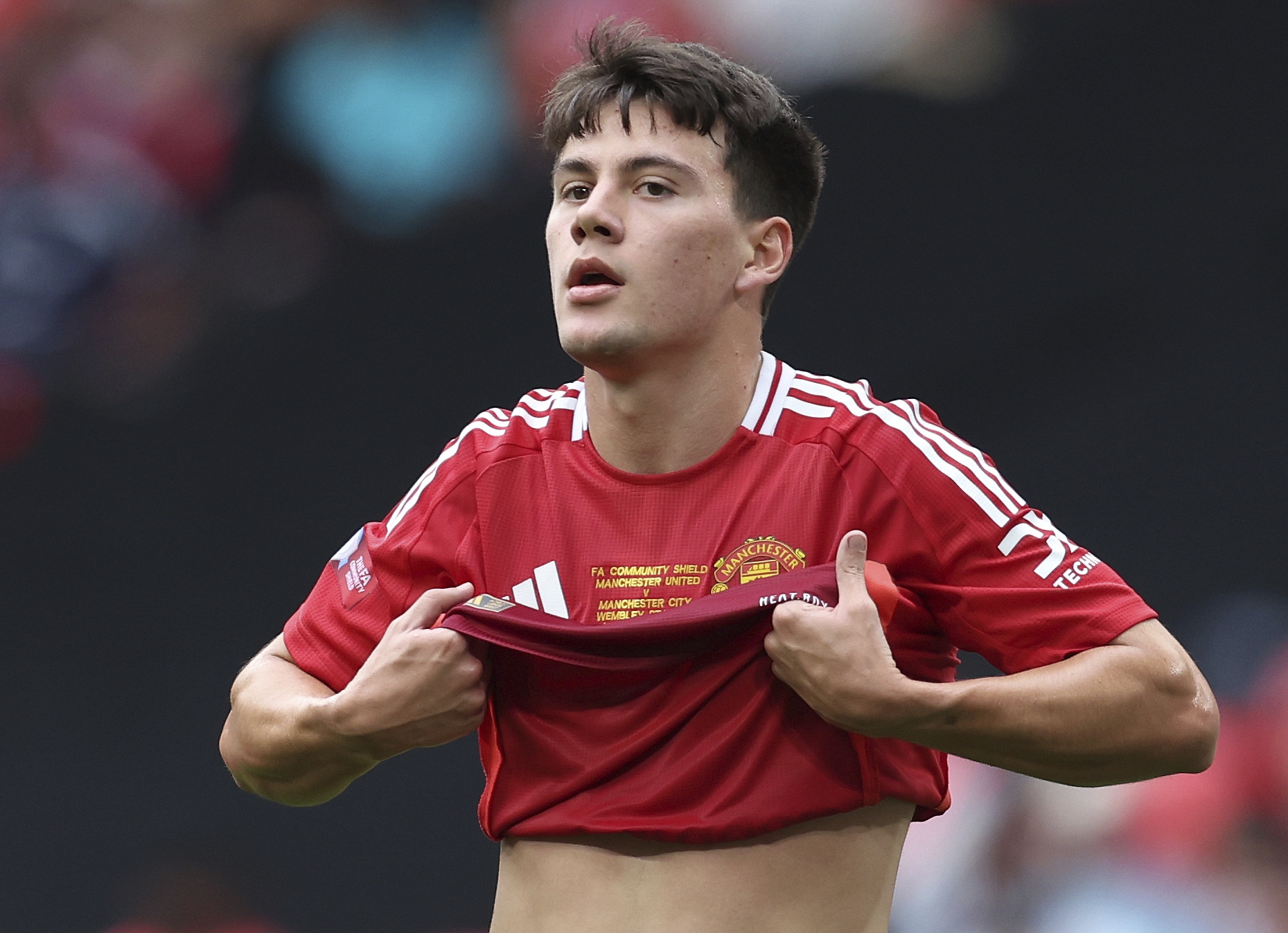 August 10, 2024, London: London, England, 10th August 2024. Facundo Pellistri of Manchester United during the The FA Community Shield match at Wembley Stadium, London. (Credit Image: Â© Paul Terry