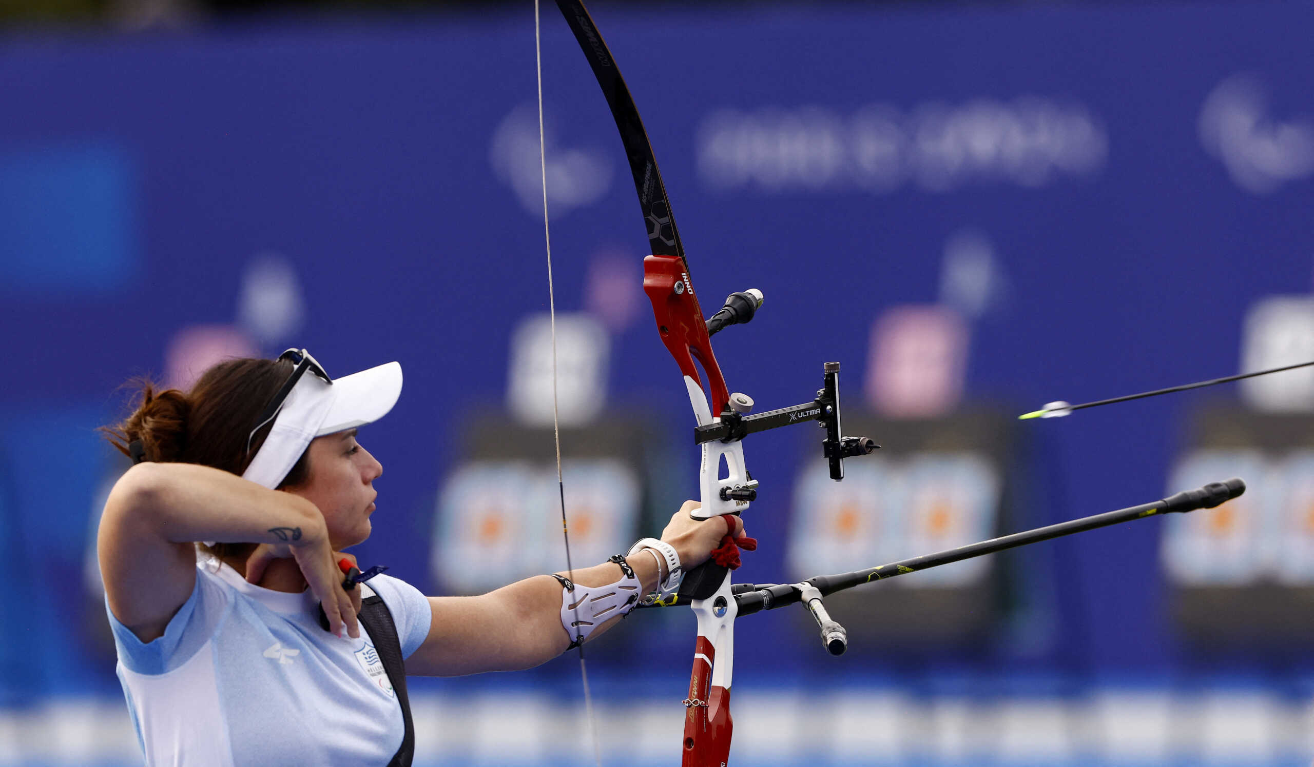 Paris 2024 Paralympics - Archery - Women's Individual Recurve Open Ranking Round - Invalides, Paris, France - August 29, 2024 Dorothea Poimenidou of Greece during the competition. REUTERS