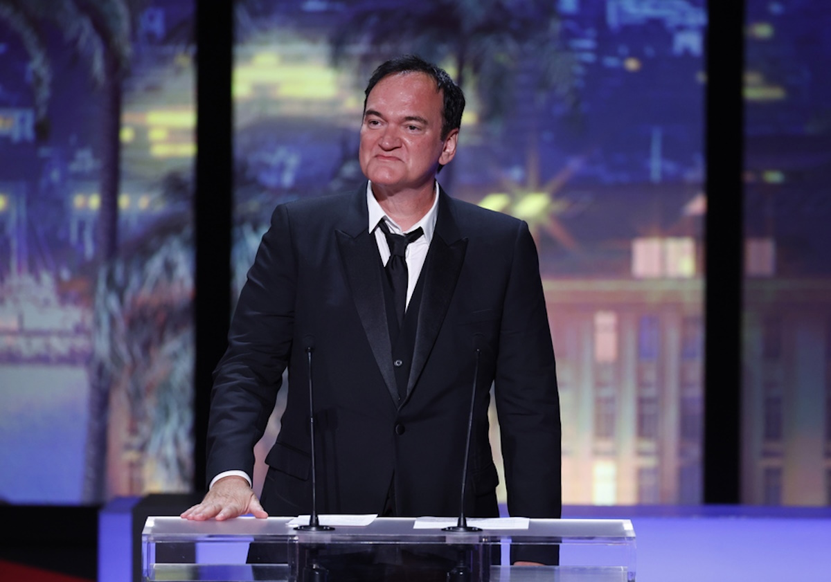 epa10658906 Quentin Tarantino onstage before presenting the Grand Prix Award during the Closing Ceremony of the 76th annual Cannes Film Festival, in Cannes, France, 27 May 2023.  EPA
