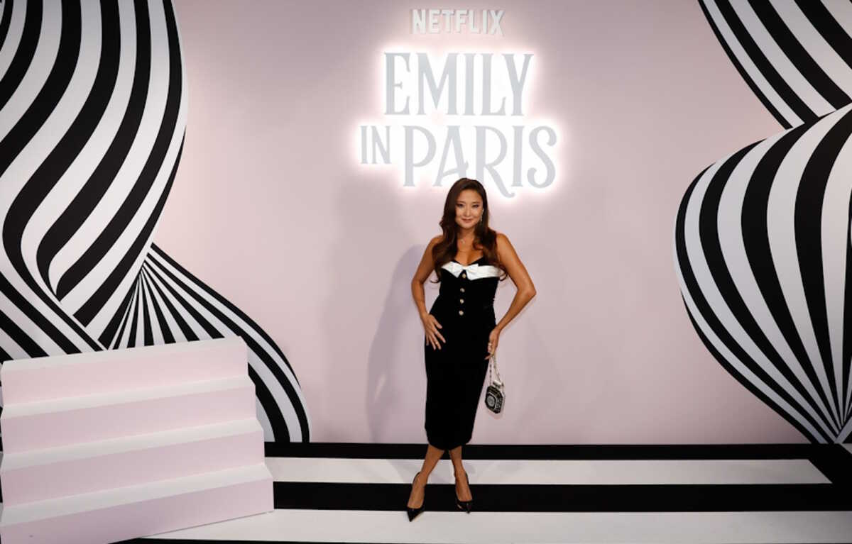 epa11601093 US actress Ashley Park poses during the photocall of the presentation of the Netflix series 'Emily in Paris' season four in Paris, France, 12 September 2024. The fourth season of the romantic comedy-drama is released in two parts. The season's first half was released on 15 August 2024, and the second part will premiere on 12 September 2024.  EPA