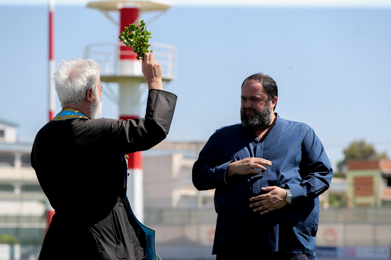ΑΓΙΑΣΜΟΣ ΤΗΣ ΟΜΑΔΑΣ ΤΟΥ ΟΛΥΜΠΙΑΚΟΥ (ΦΩΤΟΓΡΑΦΙΑ: LATO KLODIAN