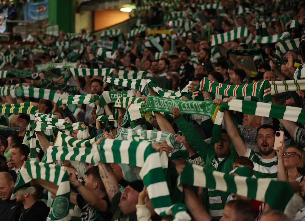 Soccer Football - Champions League - Celtic v Slovan Bratislava - Celtic Park, Glasgow, Scotland, Britain - September 18, 2024 Celtic fans inside the stadium before the match REUTERS