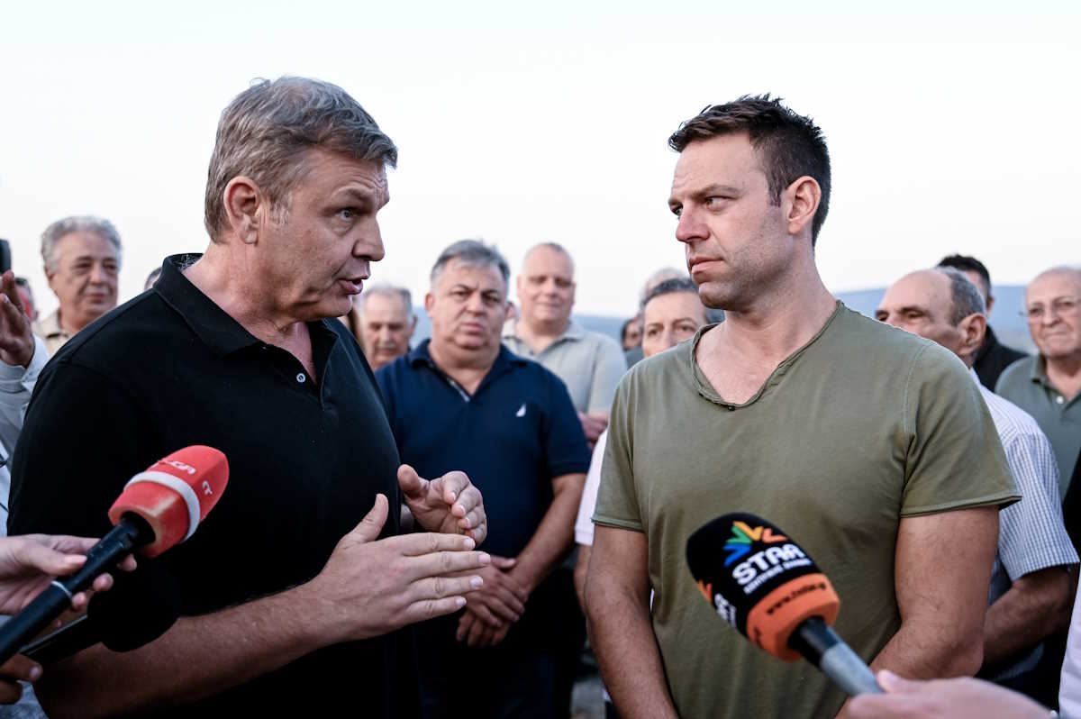 Επίσκεψη του προέδρου του ΣΥΡΙΖΑ - Προοδευτική Συμμαχία, Στέφανου Κασσελάκη στον Δομοκός όπου και συναντήθηκε με τον υποψήφιο περιφερειάρχη Στερεάς Ελλάδας Απόστολο Γκλέτσο, Δευτέρα 2 Οκτωβρίου 2023. 
(ΝΑΣΟΣ ΣΙΜΟΠΟΥΛΟΣ