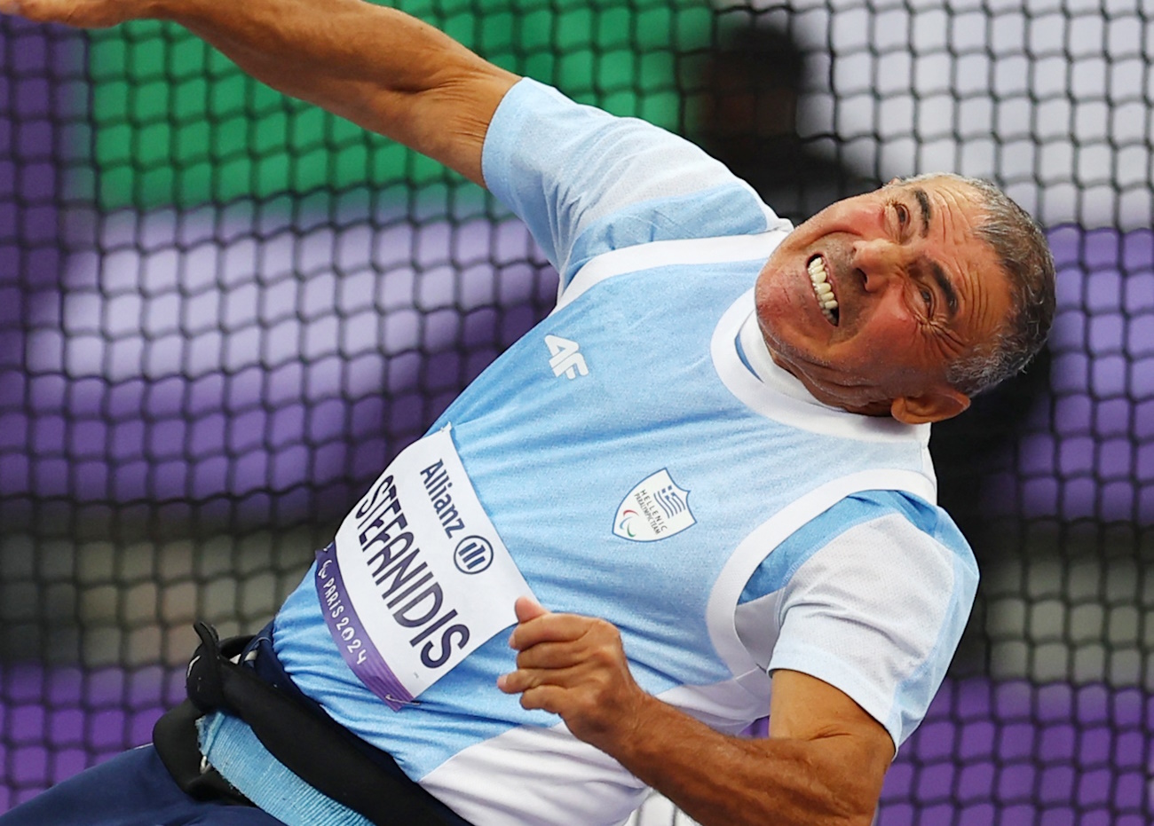 Paris 2024 Paralympics - Athletics - Men's Club Throw - F32 Final - Stade de France, Saint-Denis, France - August 31, 2024 Lazaros Stefanidis of Greece in action REUTERS