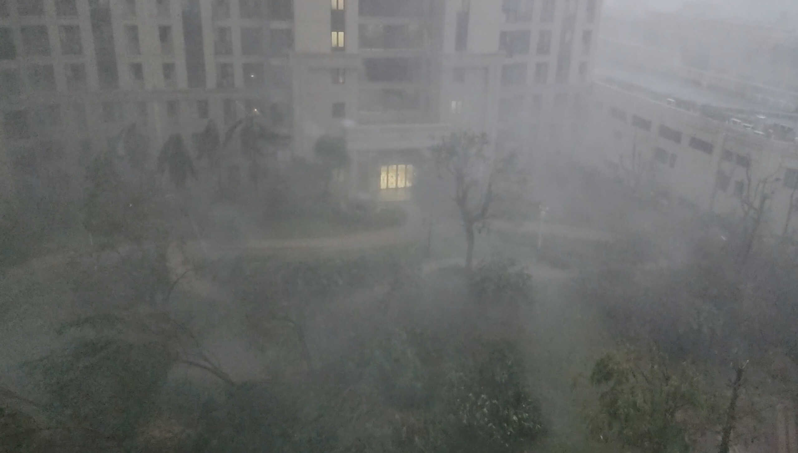 Strong winds blow during Super Typhoon Yagi in Haikou, Hainan, China September 6, 2024 in this screengrab obtained from a social media video. Andrey Zavialov
