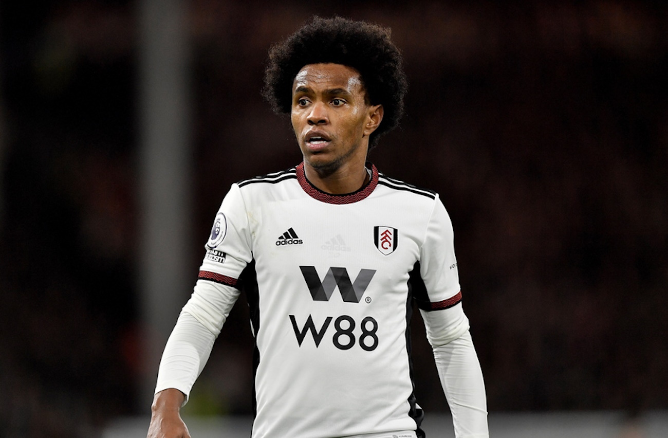 epa10402257 Willian of Fulham looks on during the English Premier League soccer match between Fulham FC and Chelsea FC in London, Britain, 12 January 2023.  EPA