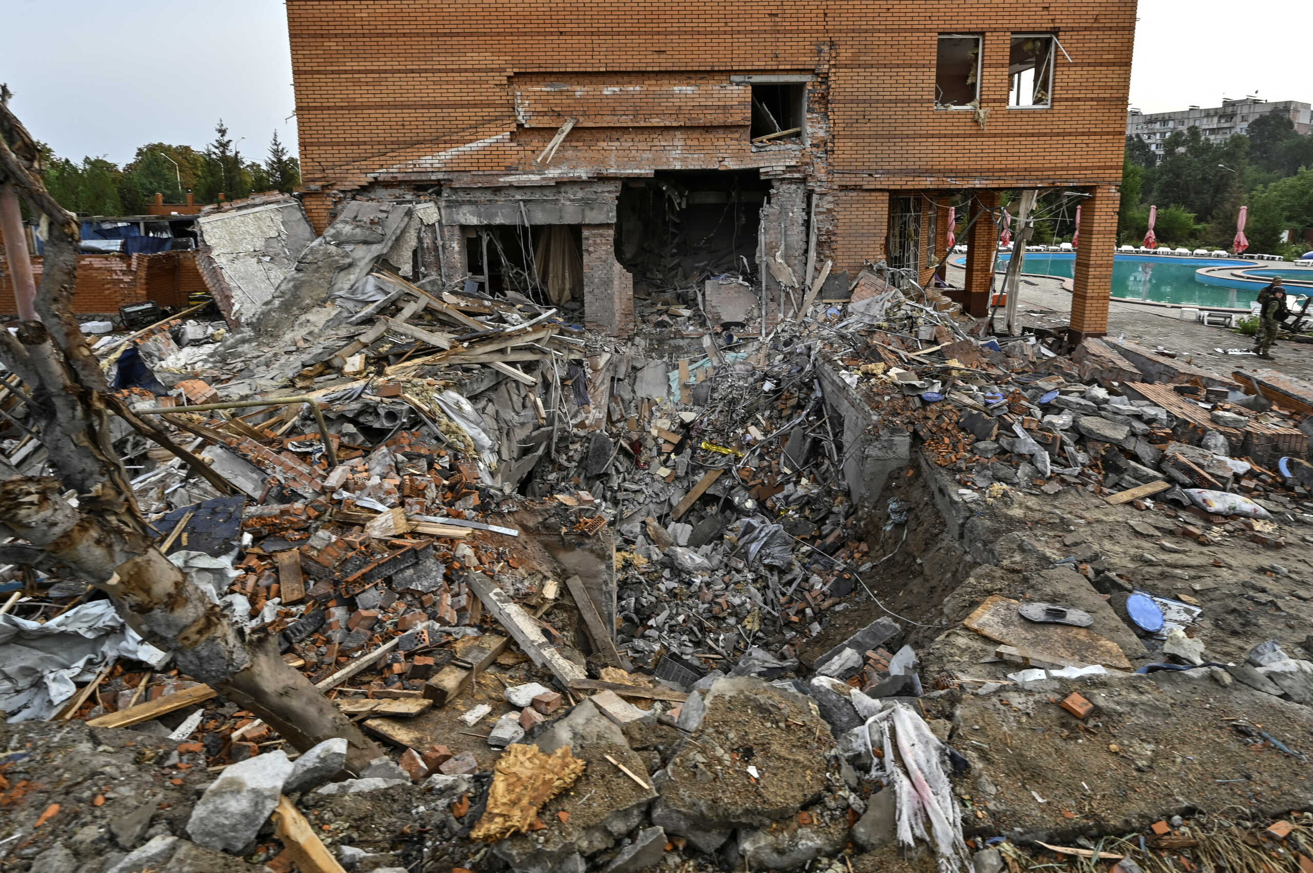 A view shows a hotel building damaged by a Russian missile strike, amid Russia's attack on Ukraine, in Zaporizhzhia, Ukraine September 3, 2024. REUTERS