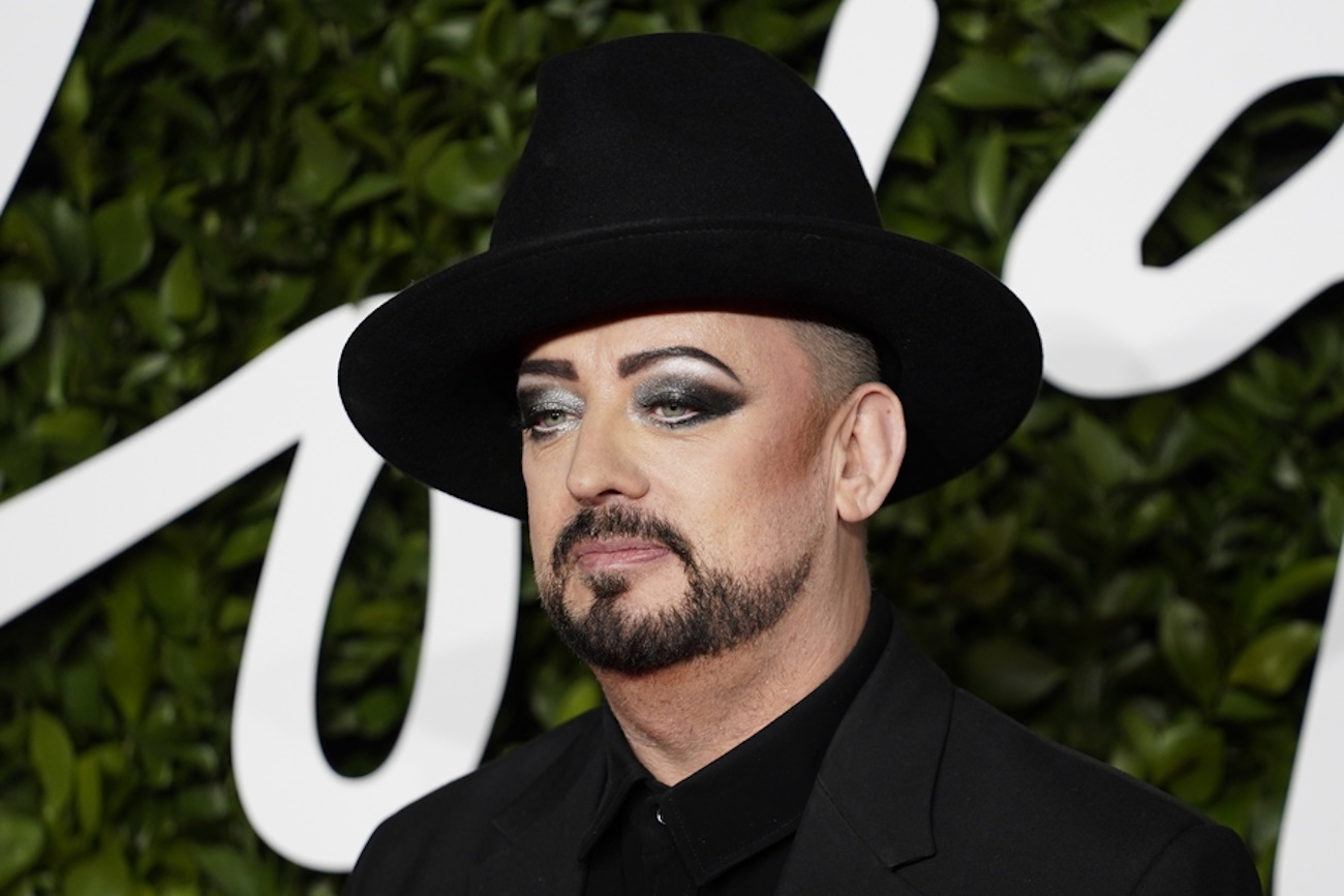epa08040316 British singer Boy George arrives for The Fashion Awards at the Royal Albert Hall in Central London, Britain, 02 December 2019. The awards showcases individuals and businesses that have contributed to the British fashion industry.  EPA