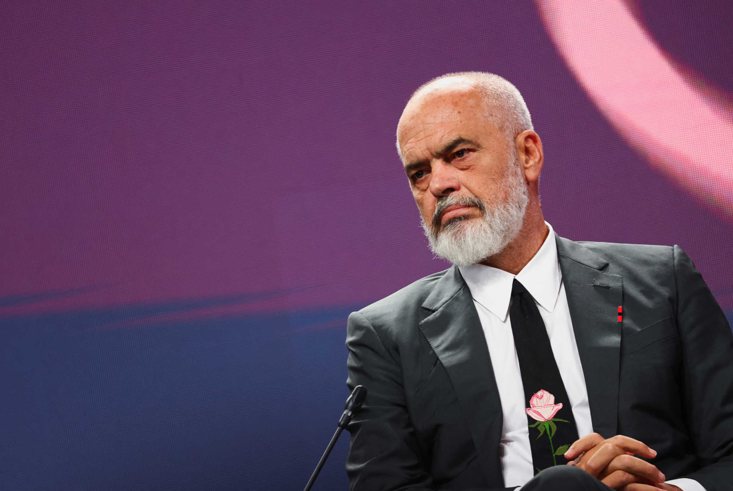 Albania's Prime Minister Edi Rama takes part in a leaders' panel during the 2024 edition of the Bled Strategic Forum in Slovenia, September 2, 2024. REUTERS